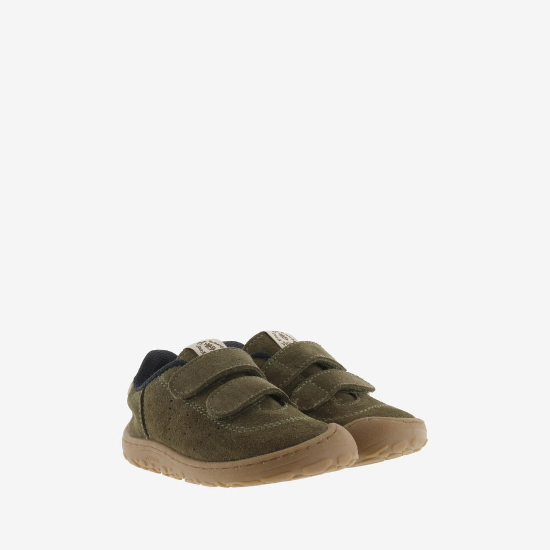 VICTORIA Baskets Barefoot Bosco Scratchs Cuir Fendu Kaki ma petite pointure 