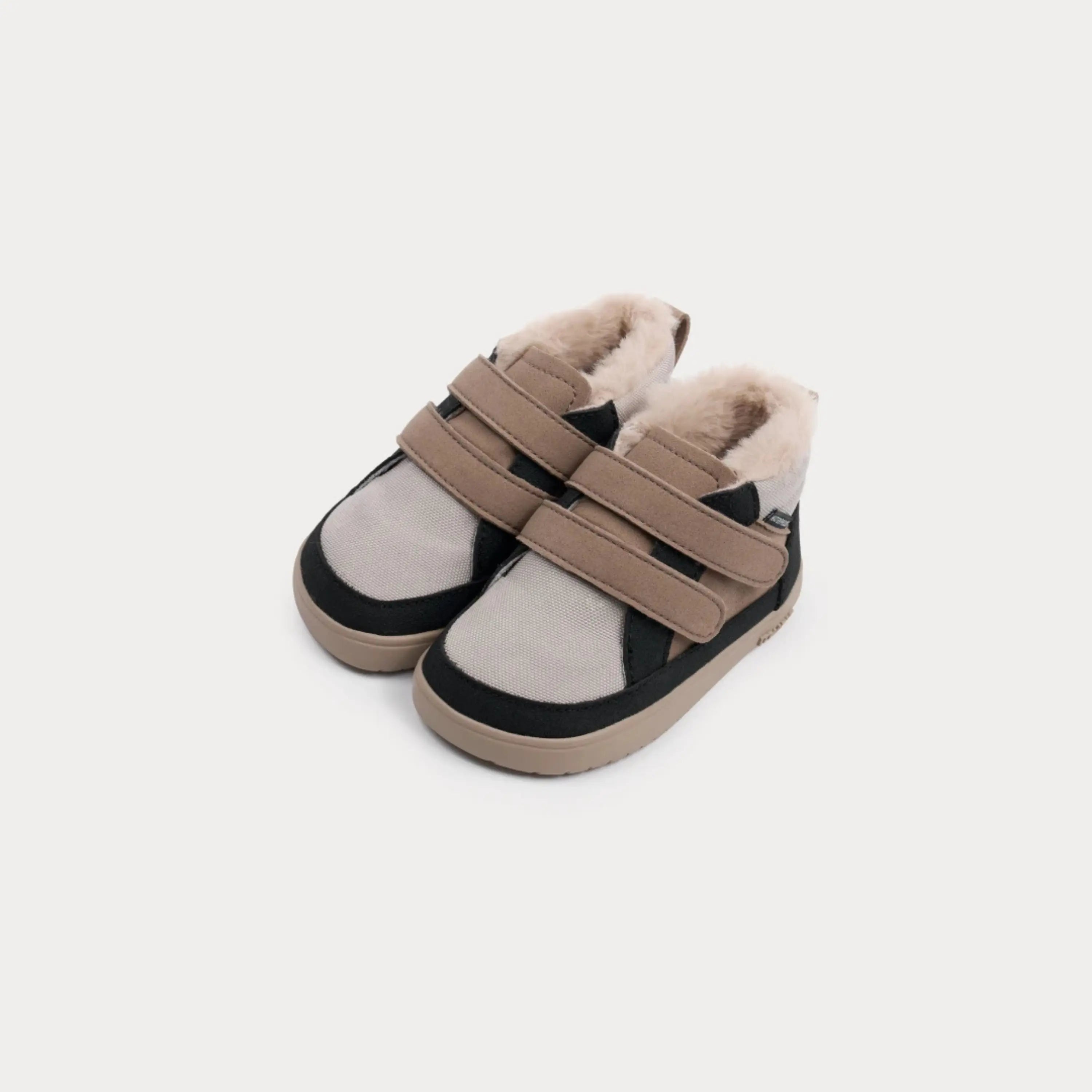 MURIS Baskets Barefoot Fourrées Baltic Mini Warm Taupe ma petite pointure 