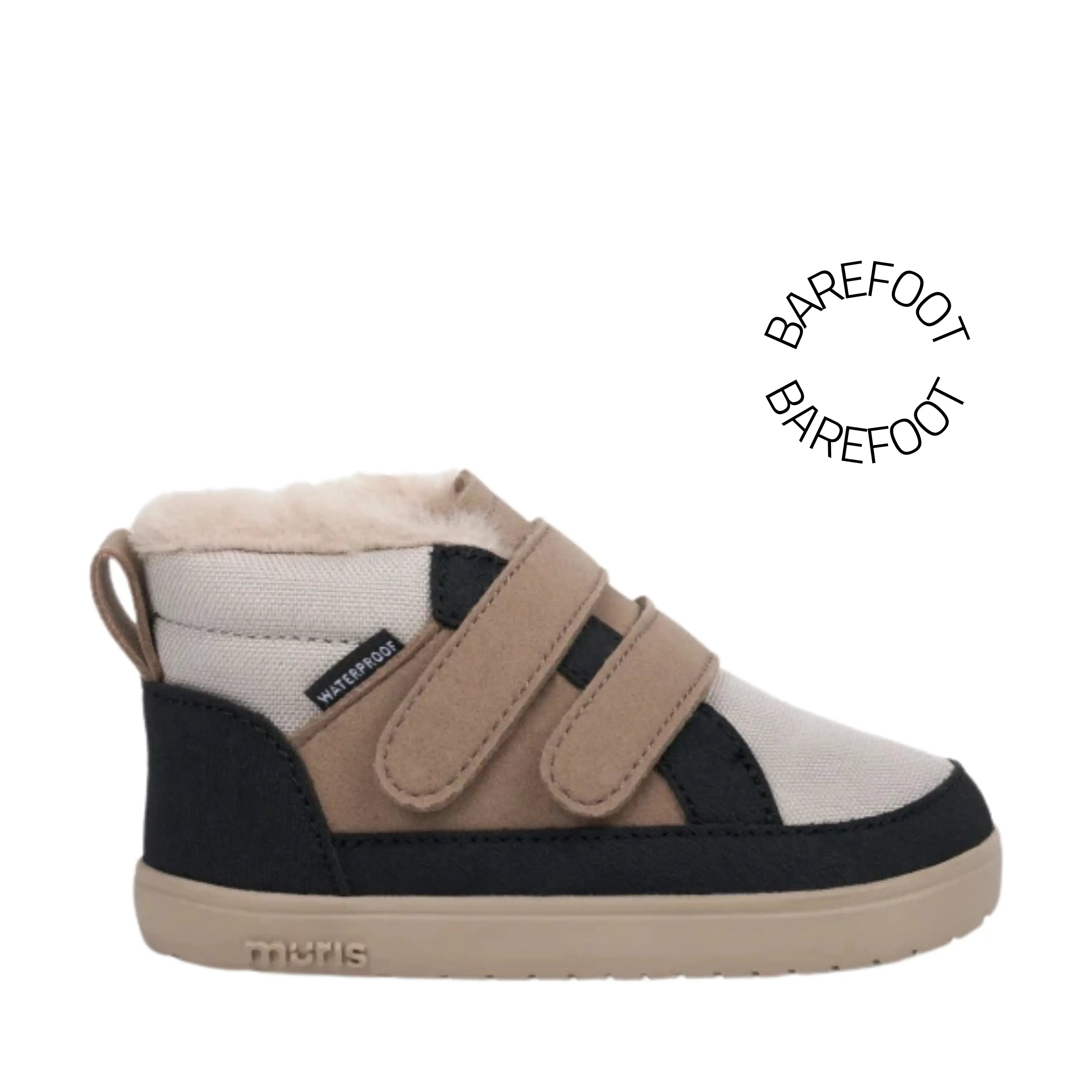 MURIS Baskets Barefoot Fourrées Baltic Mini Warm Taupe ma petite pointure 