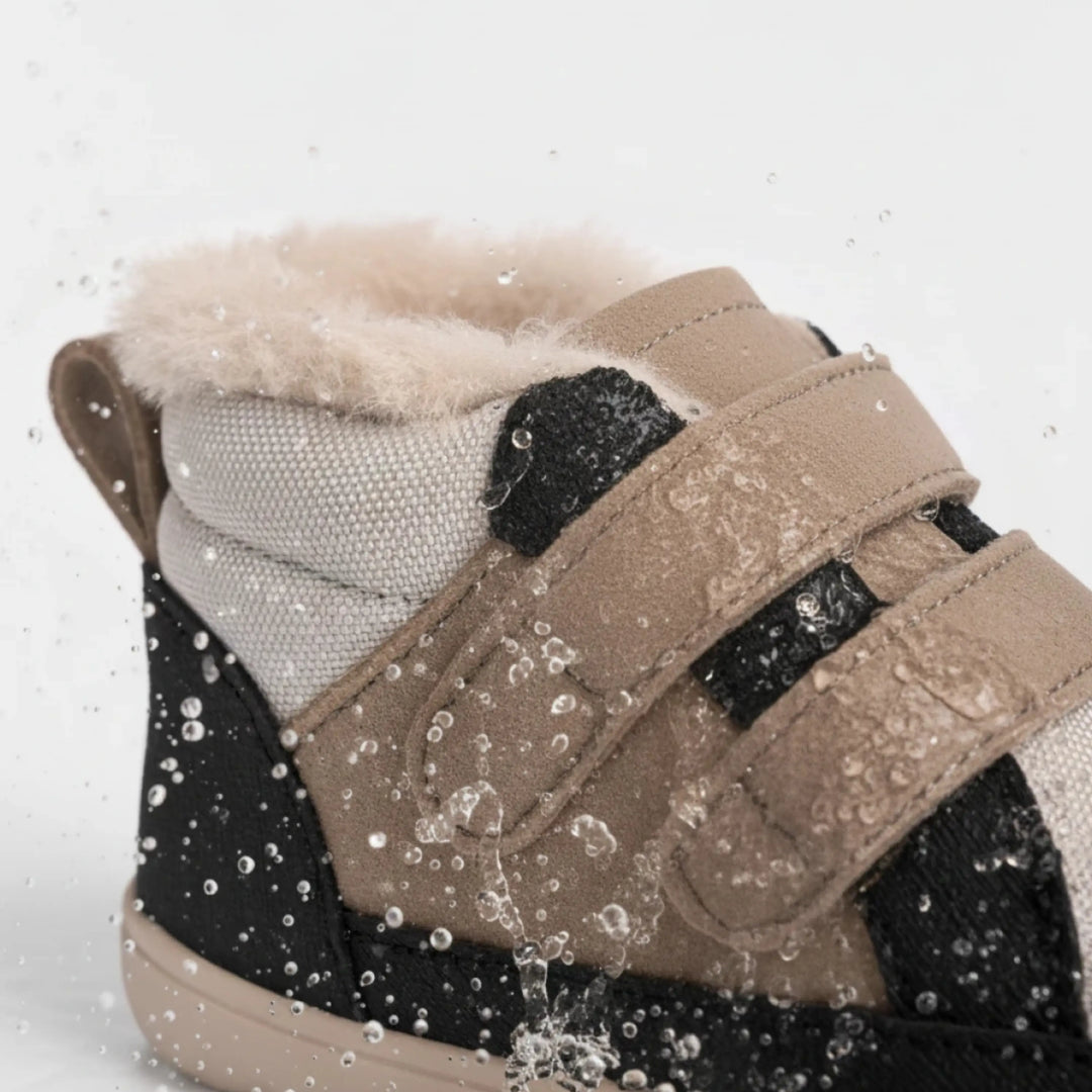 MURIS Baskets Barefoot Fourrées Baltic Mini Warm Taupe ma petite pointure 