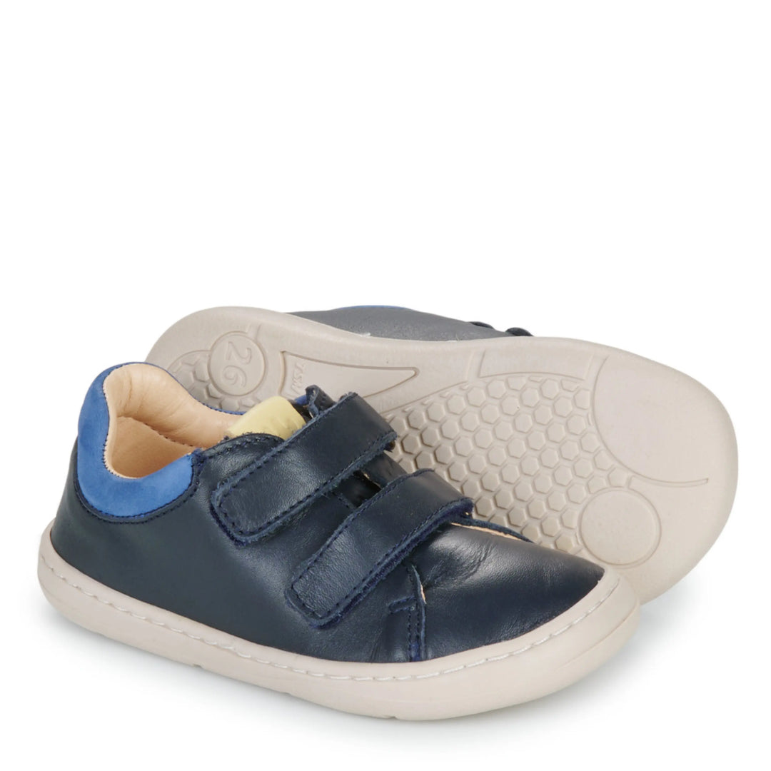 EASY PEASY Baskets Barefoot My Duckie's Velcro Marine ma petite pointure 