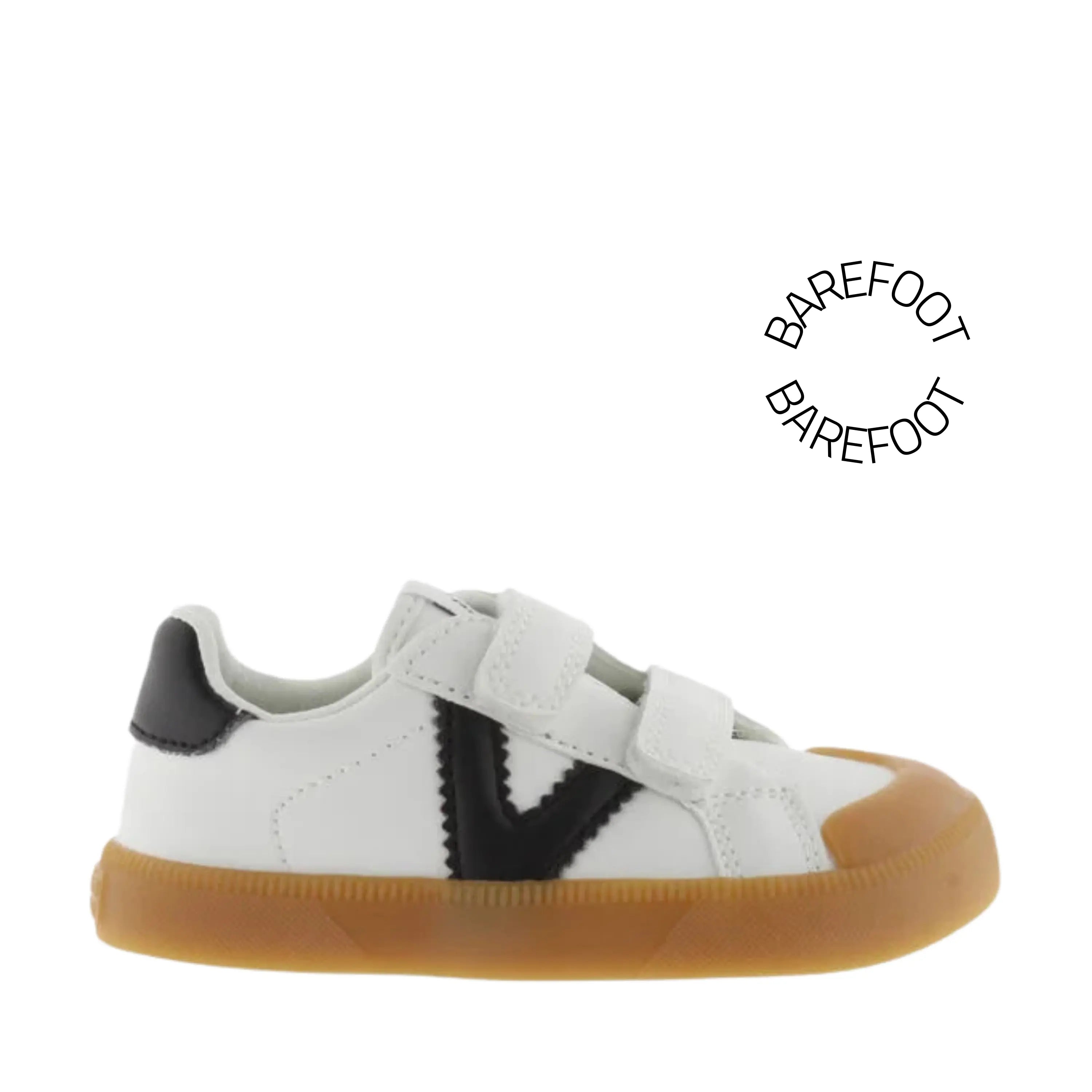 VICTORIA Baskets Barefoot Oliver Scratchs Effet Cuir & Contraste Blanco ma petite pointure 