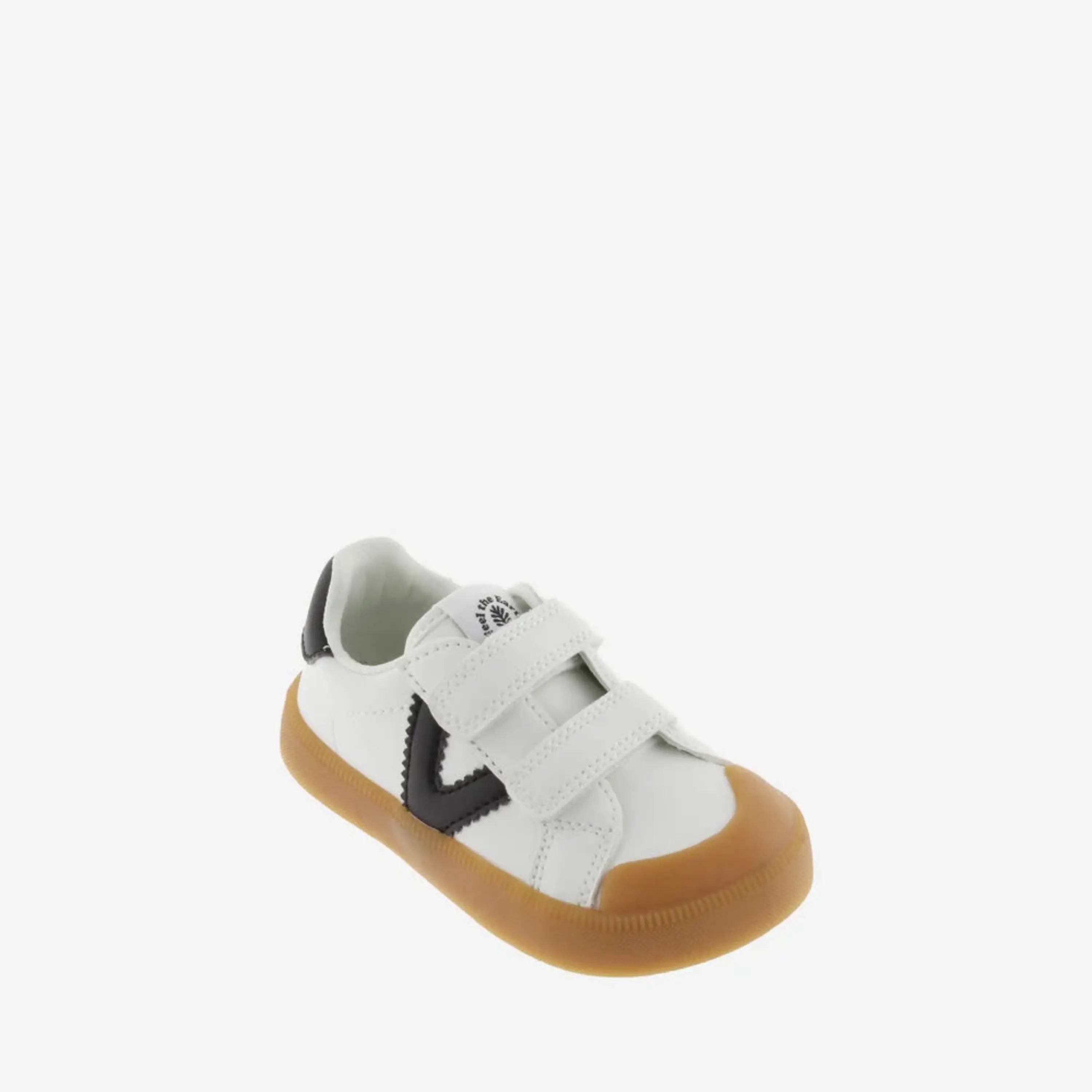 VICTORIA Baskets Barefoot Oliver Scratchs Effet Cuir & Contraste Blanco ma petite pointure 