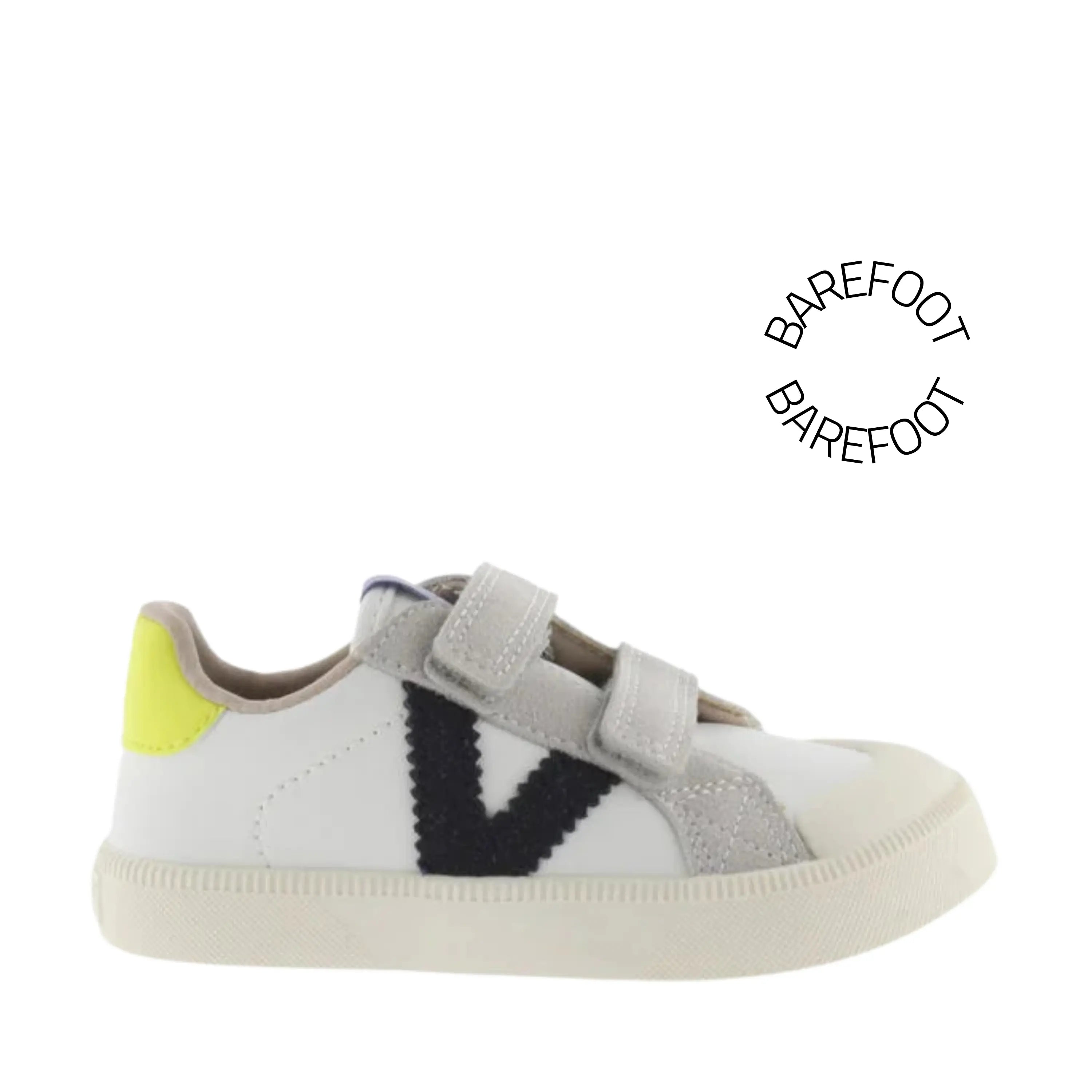 VICTORIA Baskets Barefoot Oliver Scratchs Effet Cuir & Contraste Marino ma petite pointure 