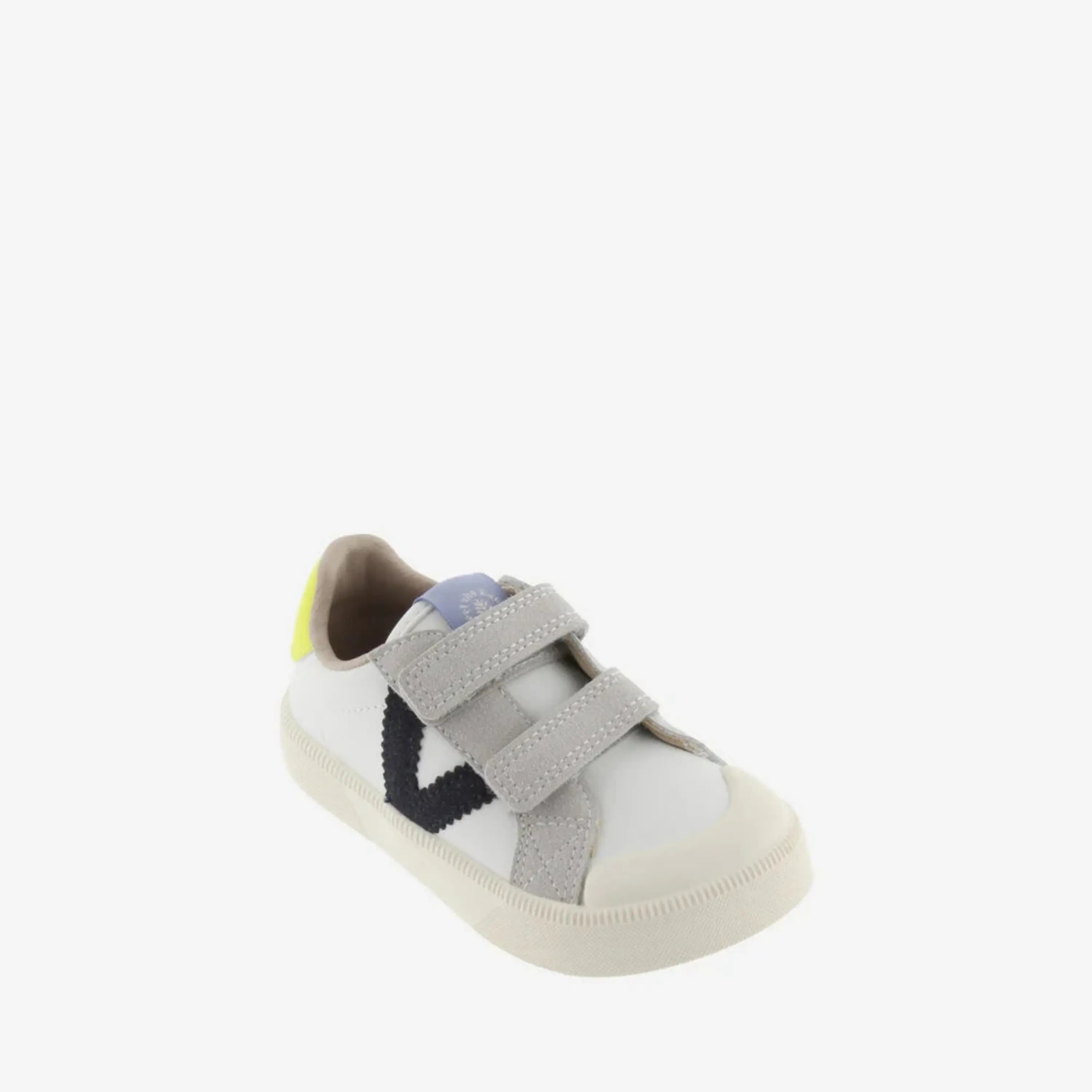 VICTORIA Baskets Barefoot Oliver Scratchs Effet Cuir & Contraste Marino ma petite pointure 