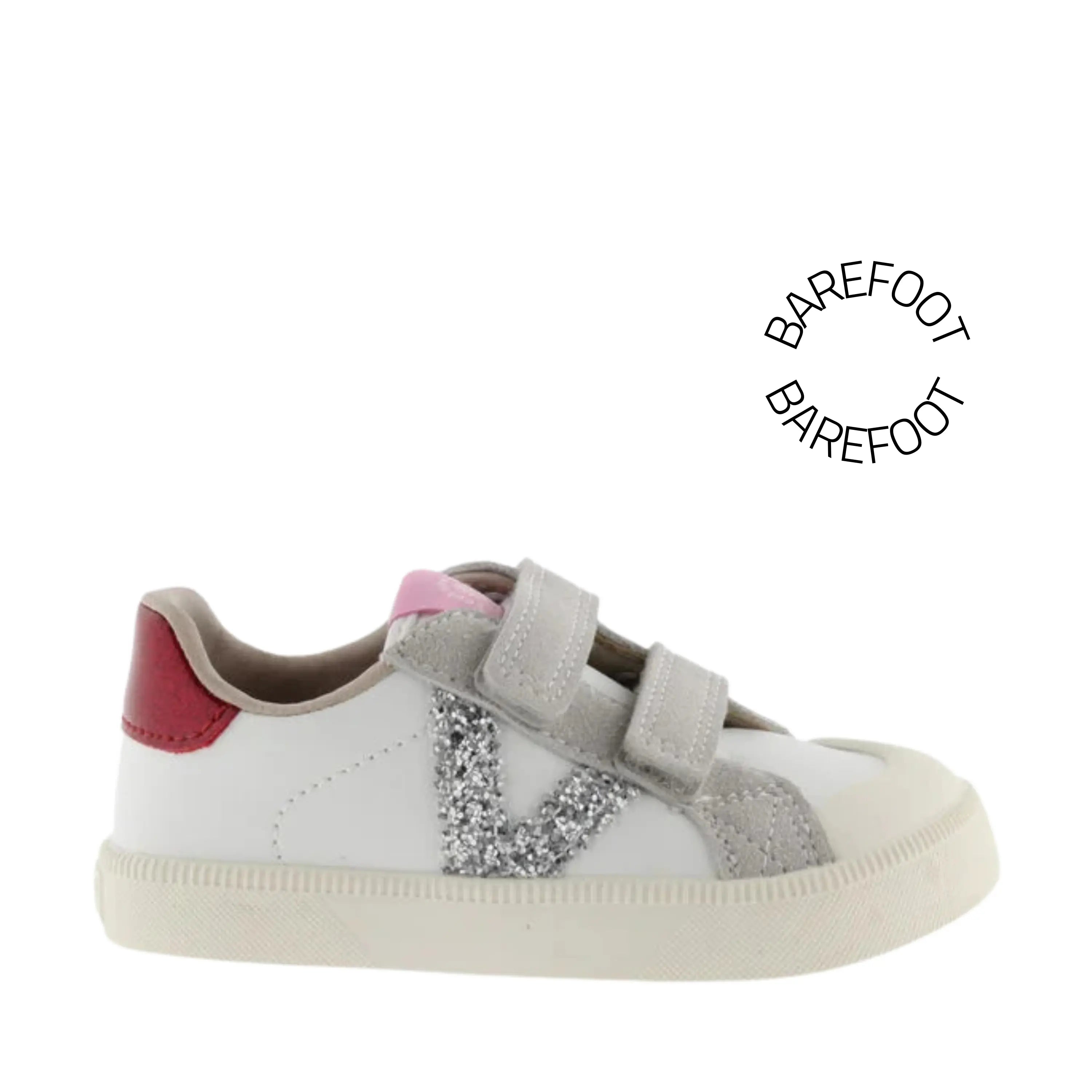 VICTORIA Baskets Barefoot Oliver Scratchs Effet Cuir & Contraste Plata ma petite pointure 