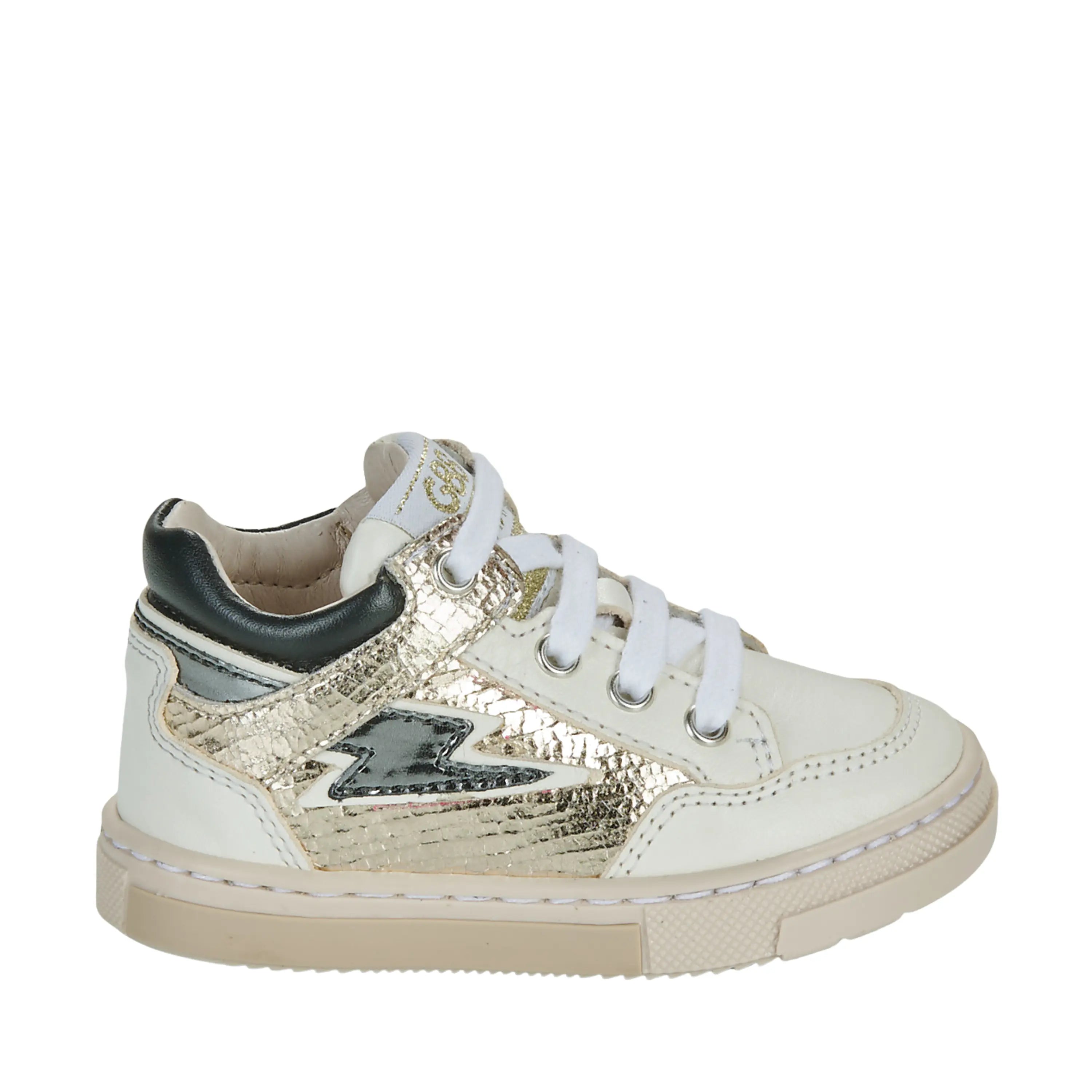 GBB Baskets Dalila Flex Blanc Or ma petite pointure 