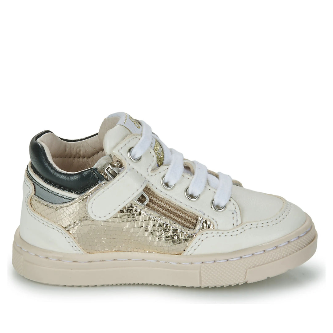GBB Baskets Dalila Flex Blanc Or ma petite pointure 
