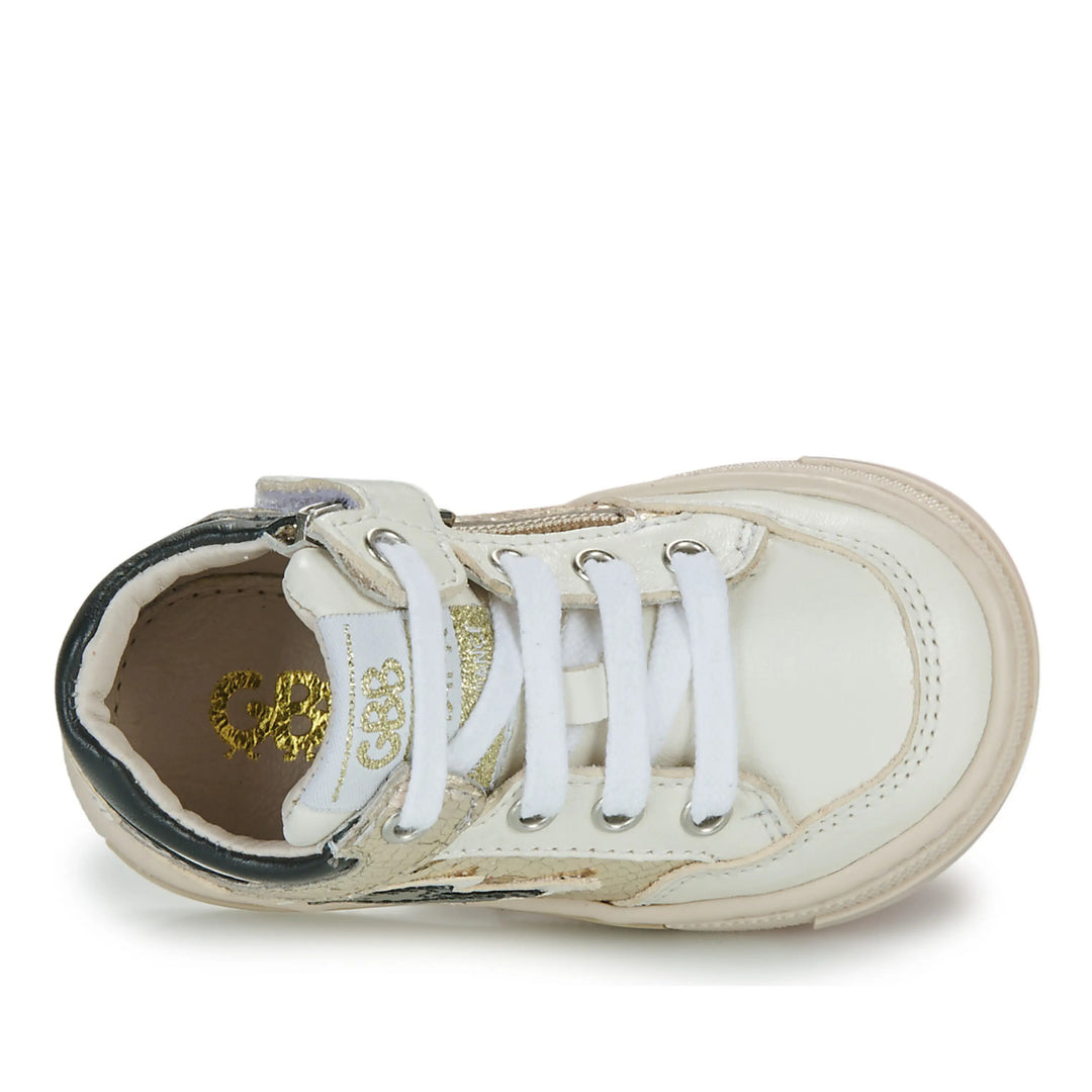 GBB Baskets Dalila Flex Blanc Or ma petite pointure 