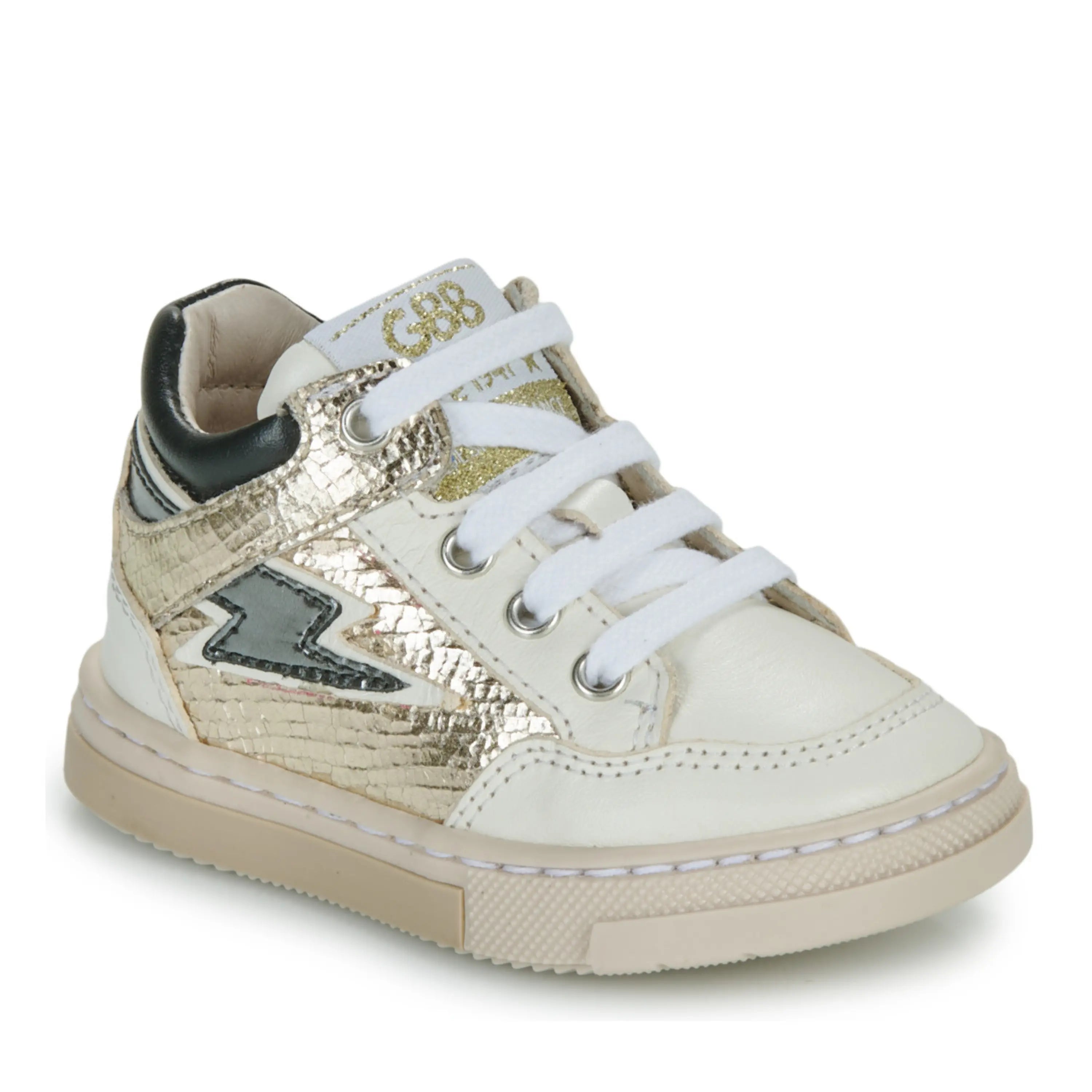 GBB Baskets Dalila Flex Blanc Or ma petite pointure 