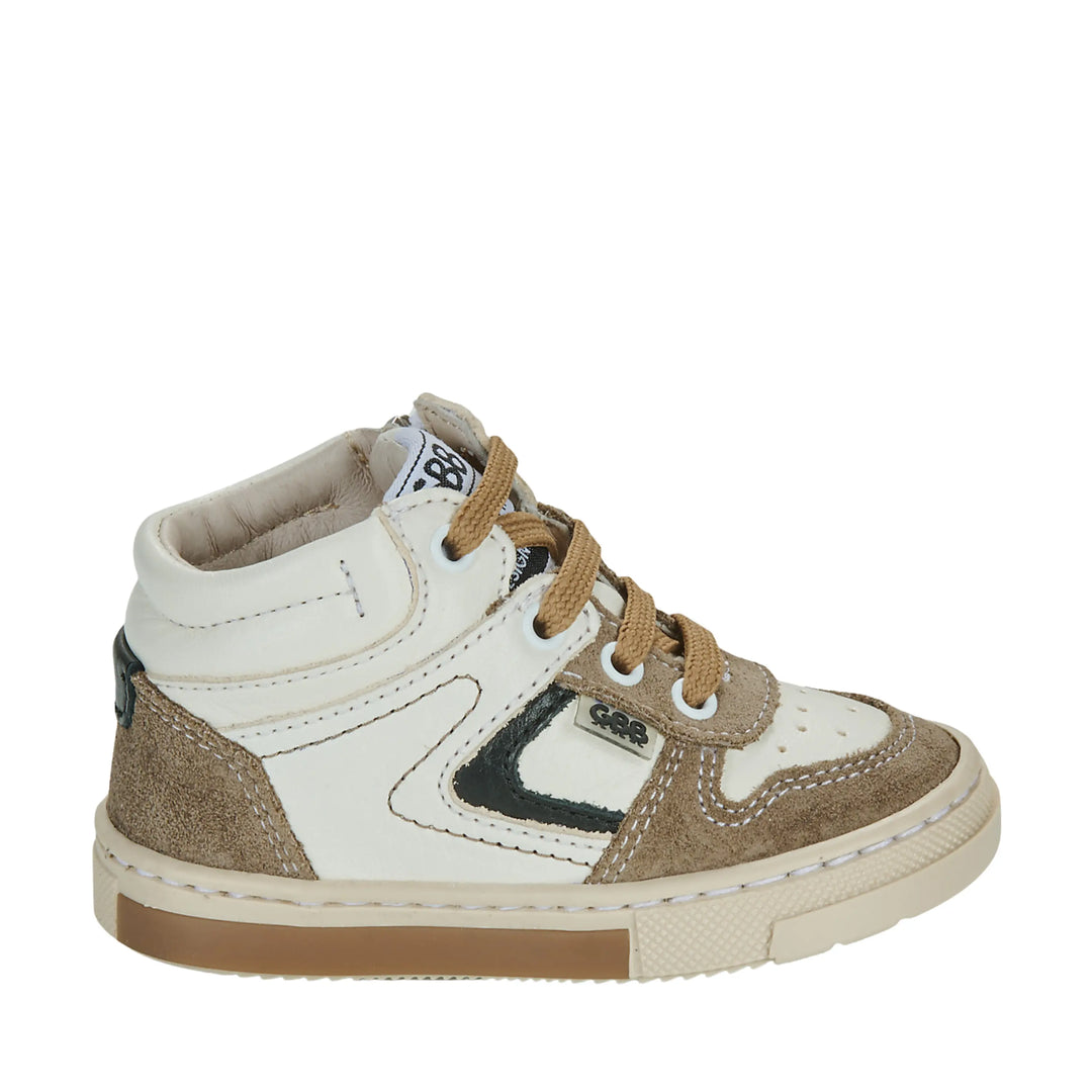GBB Baskets Dinis Blanc Taupe ma petite pointure 