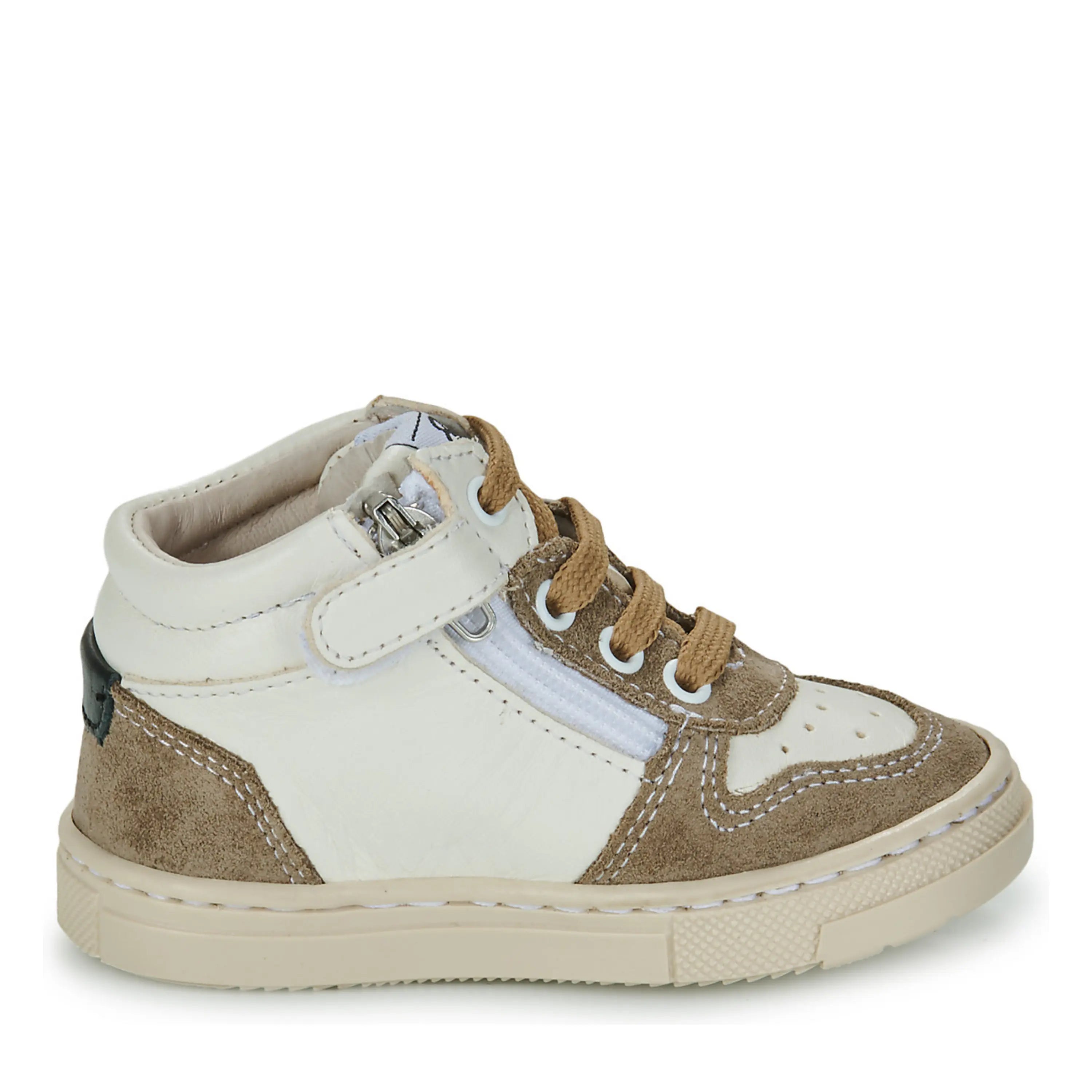 GBB Baskets Dinis Blanc Taupe ma petite pointure 