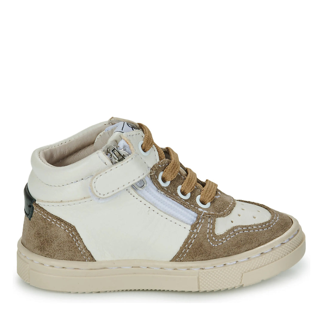 GBB Baskets Dinis Blanc Taupe ma petite pointure 