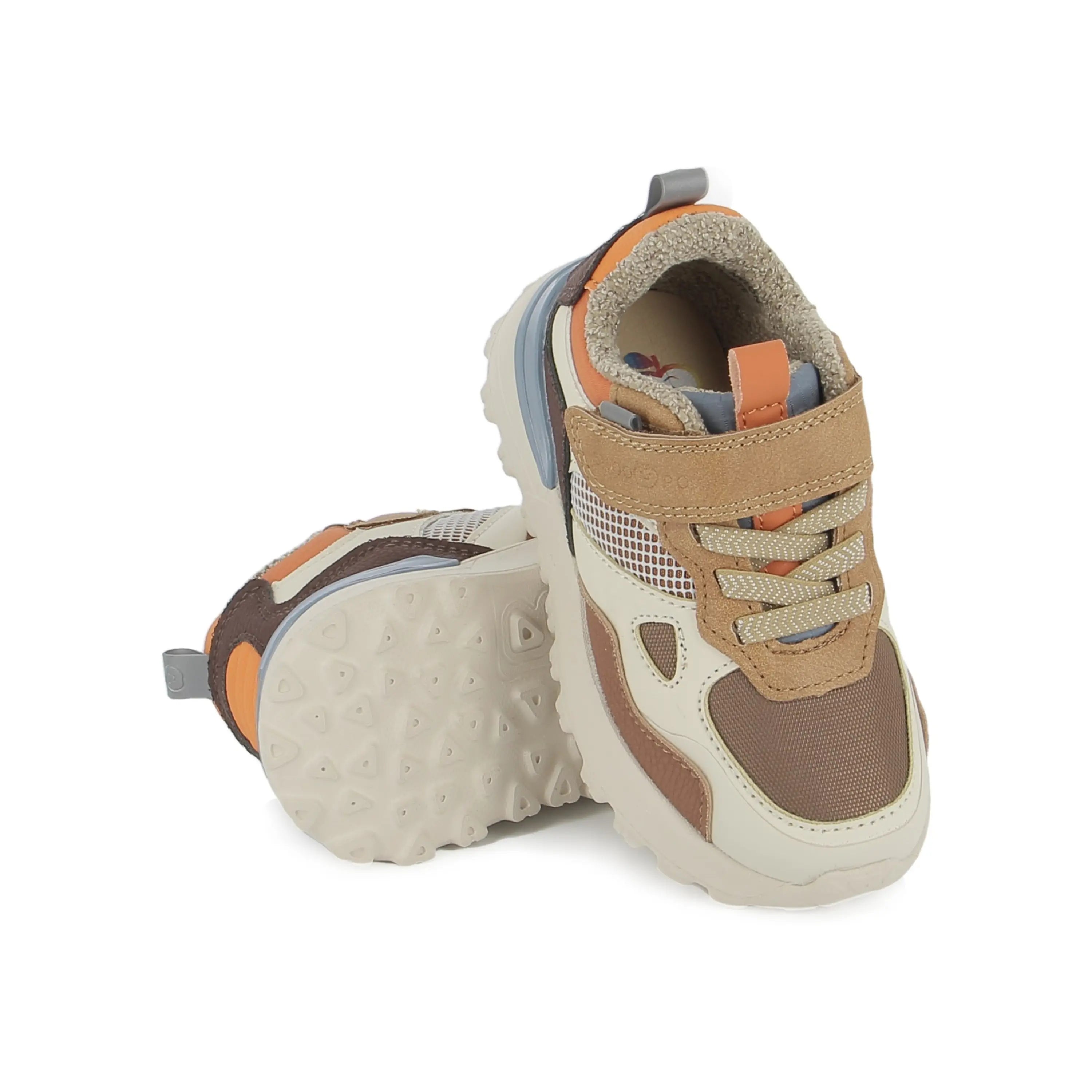 SHOO POM Baskets Joggy Scratch Camel Off White Orange ma petite pointure 