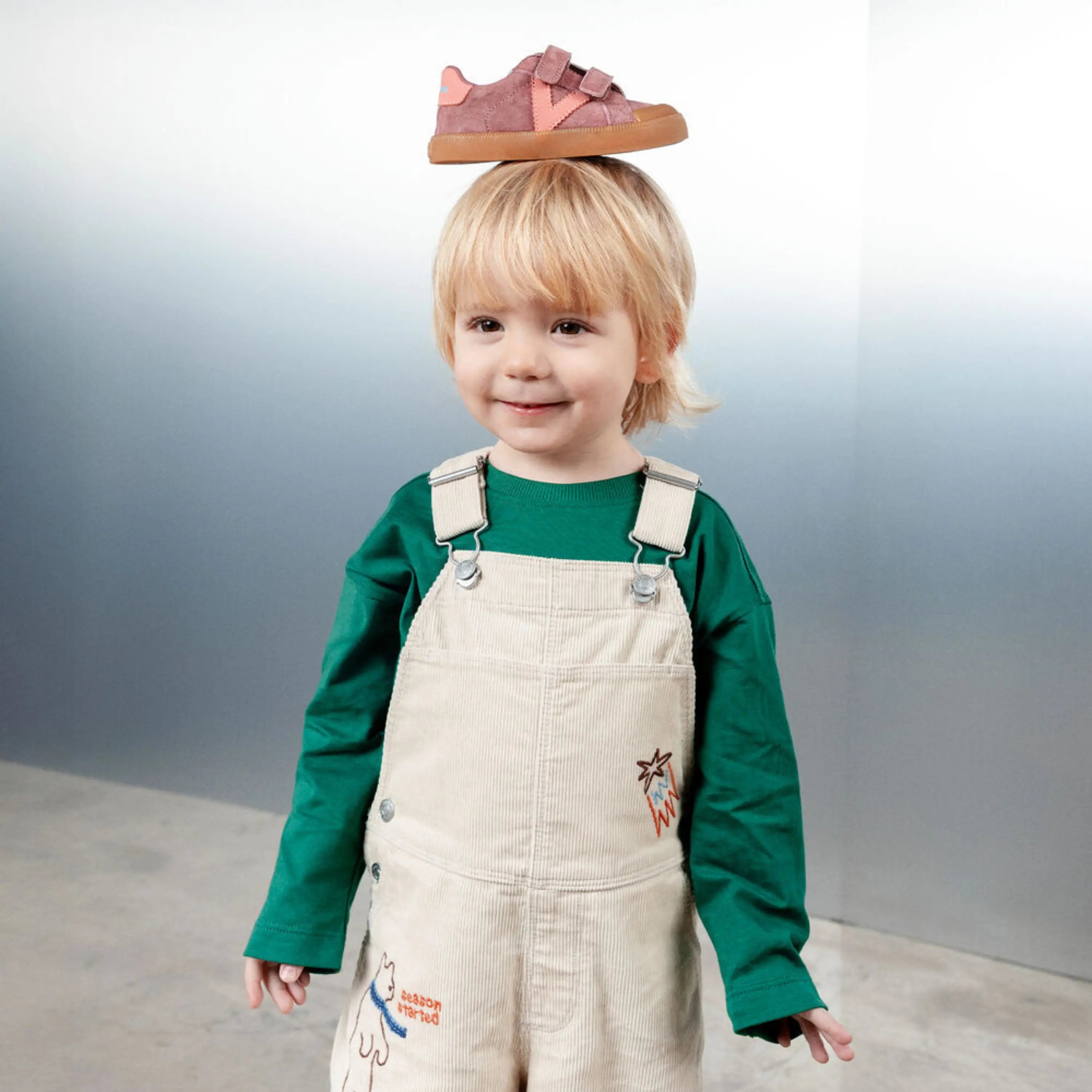 VICTORIA Baskets Barefoot Oliver Scratchs Daim & Contraste Malva ma petite pointure 