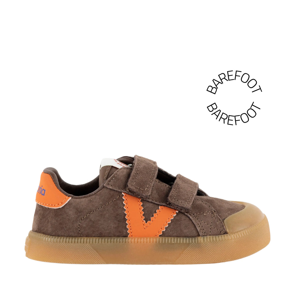 VICTORIA Baskets Barefoot Oliver Scratchs Daim & Contraste Marron ma petite pointure 