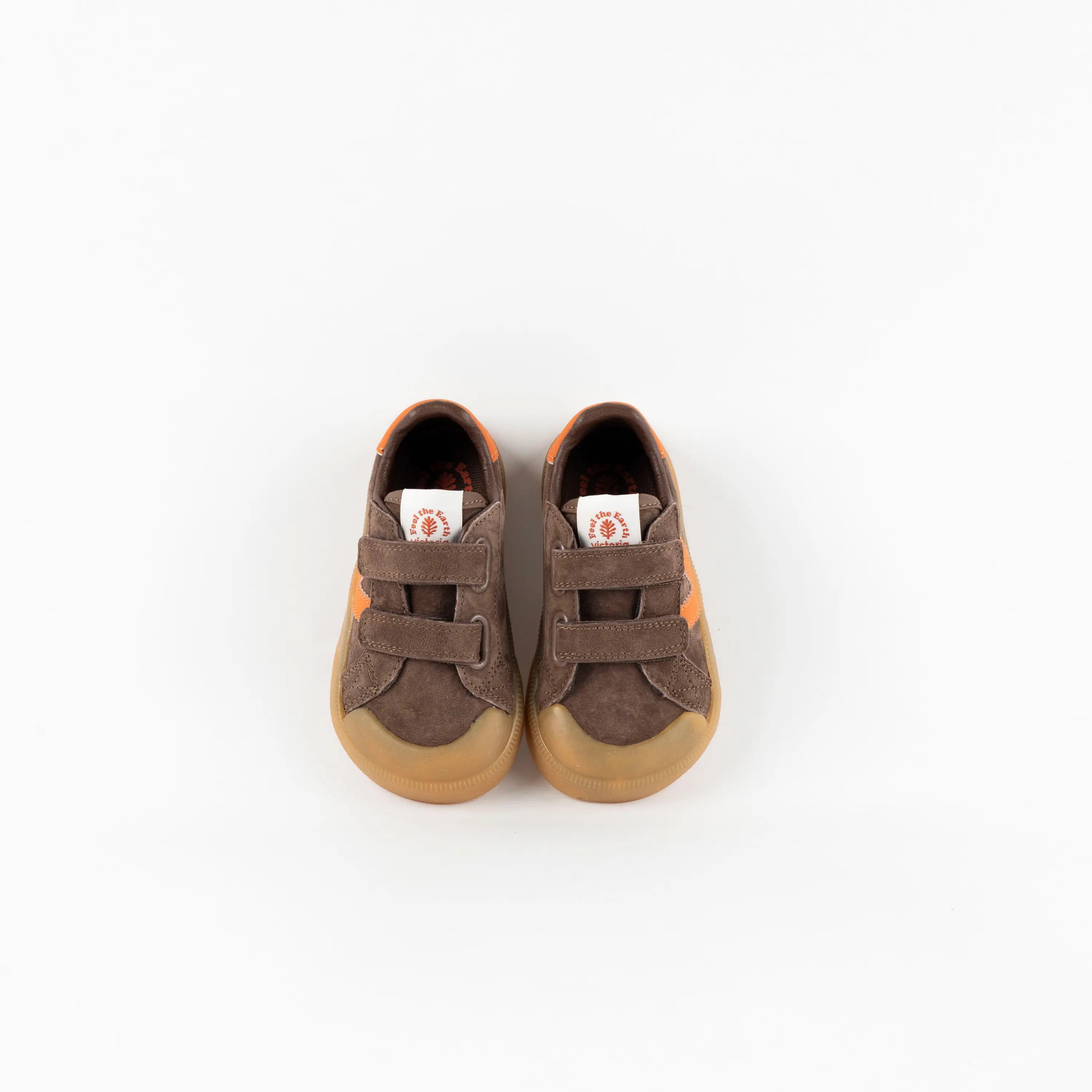 VICTORIA Baskets Barefoot Oliver Scratchs Daim & Contraste Marron ma petite pointure 