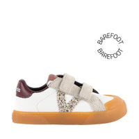 VICTORIA Baskets Barefoot Oliver Scratchs Effet Cuir & Couleur Burdeos ma petite pointure 