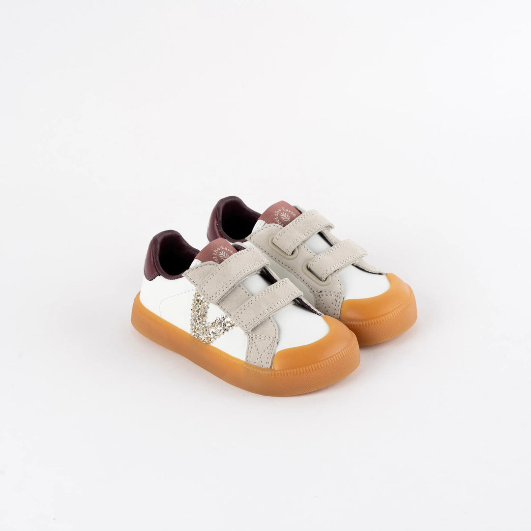 VICTORIA Baskets Barefoot Oliver Scratchs Effet Cuir & Couleur Burdeos ma petite pointure 