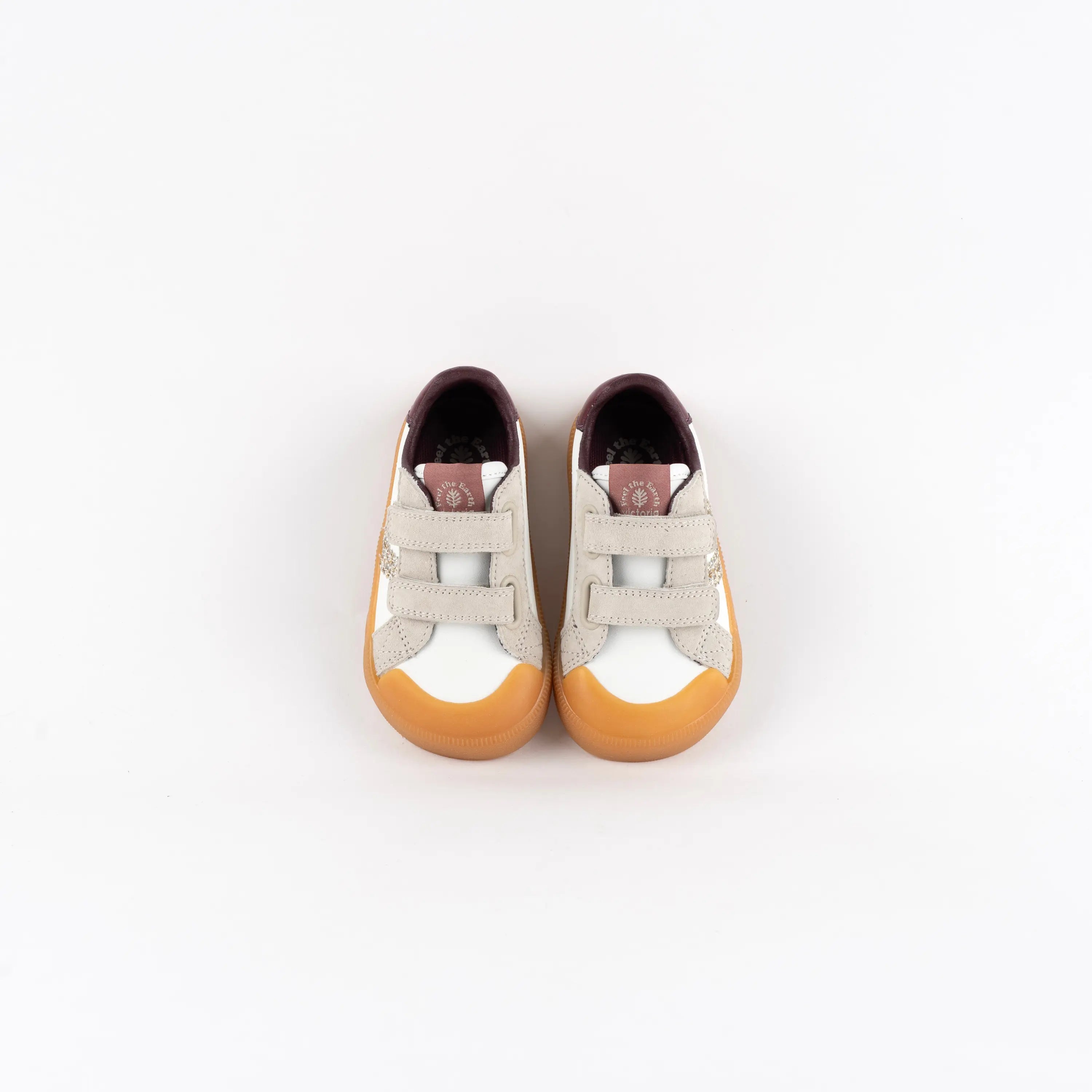 VICTORIA Baskets Barefoot Oliver Scratchs Effet Cuir & Couleur Burdeos ma petite pointure 