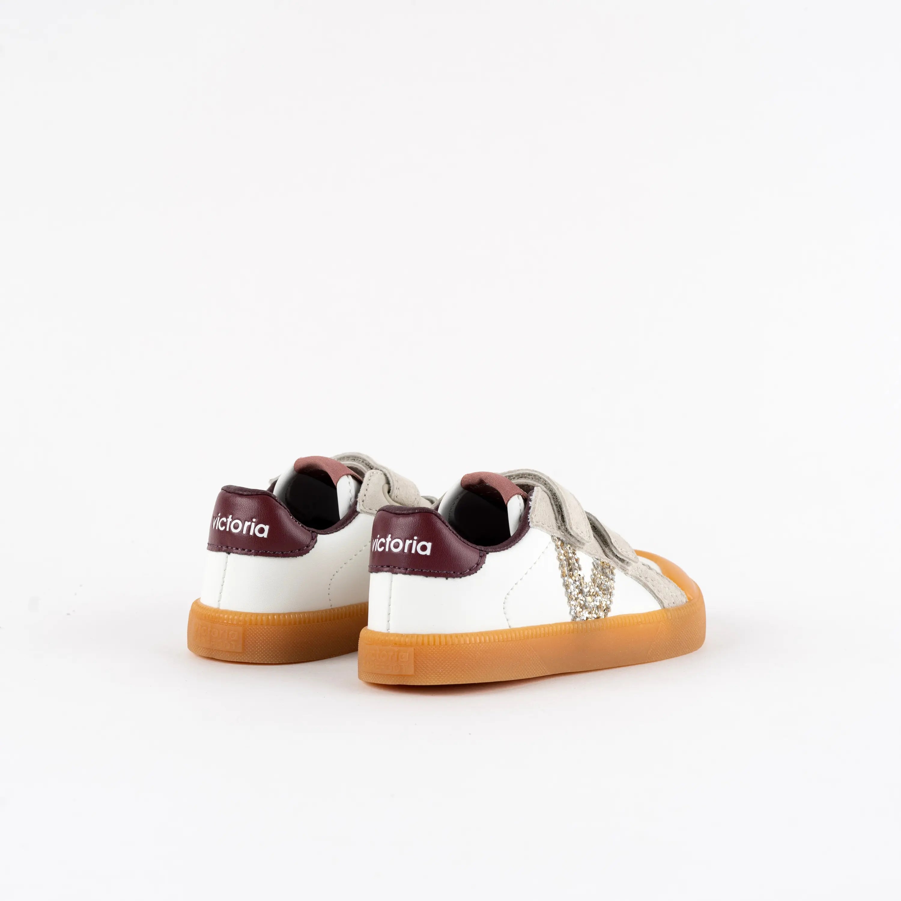VICTORIA Baskets Barefoot Oliver Scratchs Effet Cuir & Couleur Burdeos ma petite pointure 