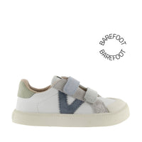 baskets barefoot Oliver effet cuir et daim bleu de Victoria
