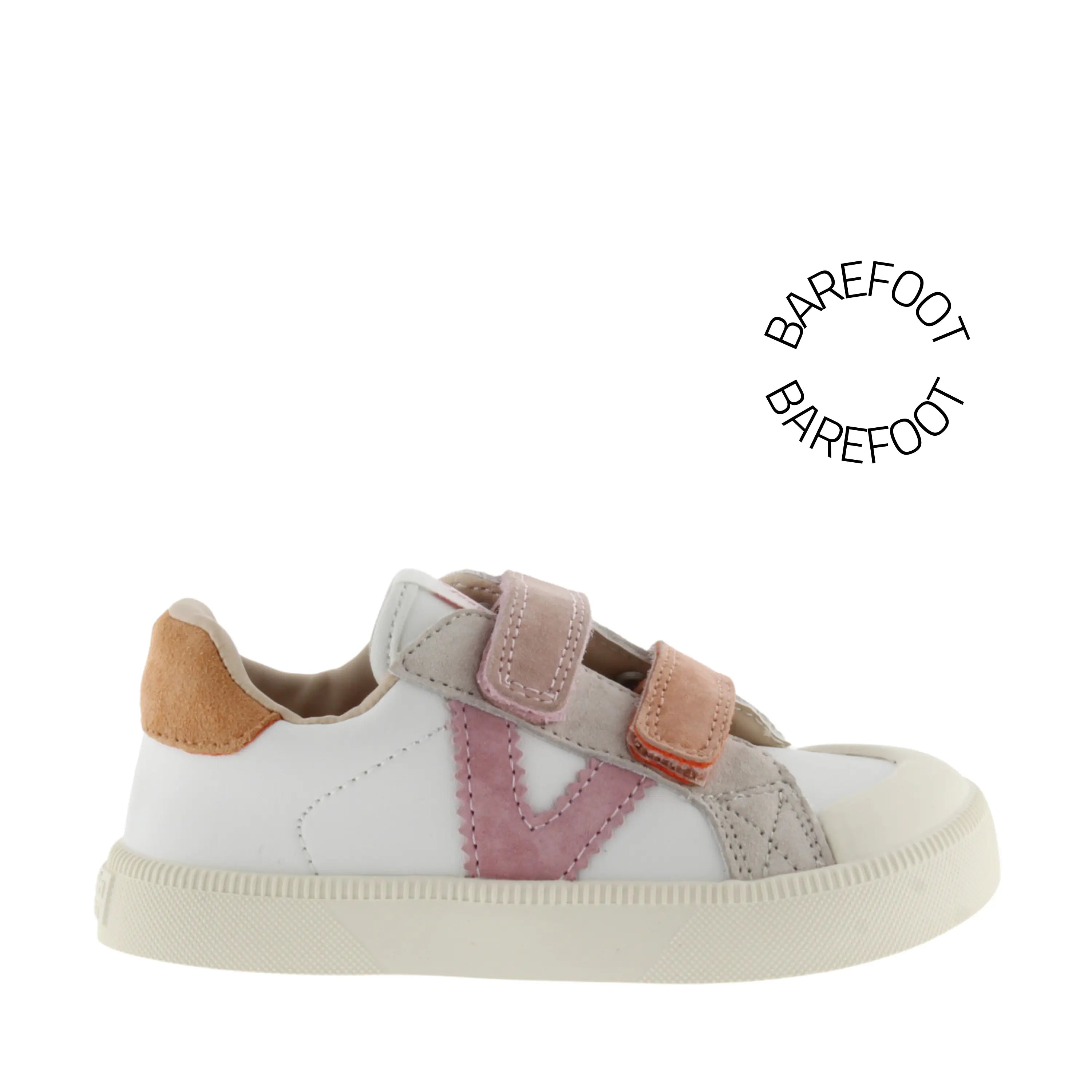 baskets barefoot oliver effet cuir et daim rose de victoria
