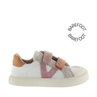 baskets barefoot oliver effet cuir et daim rose de victoria