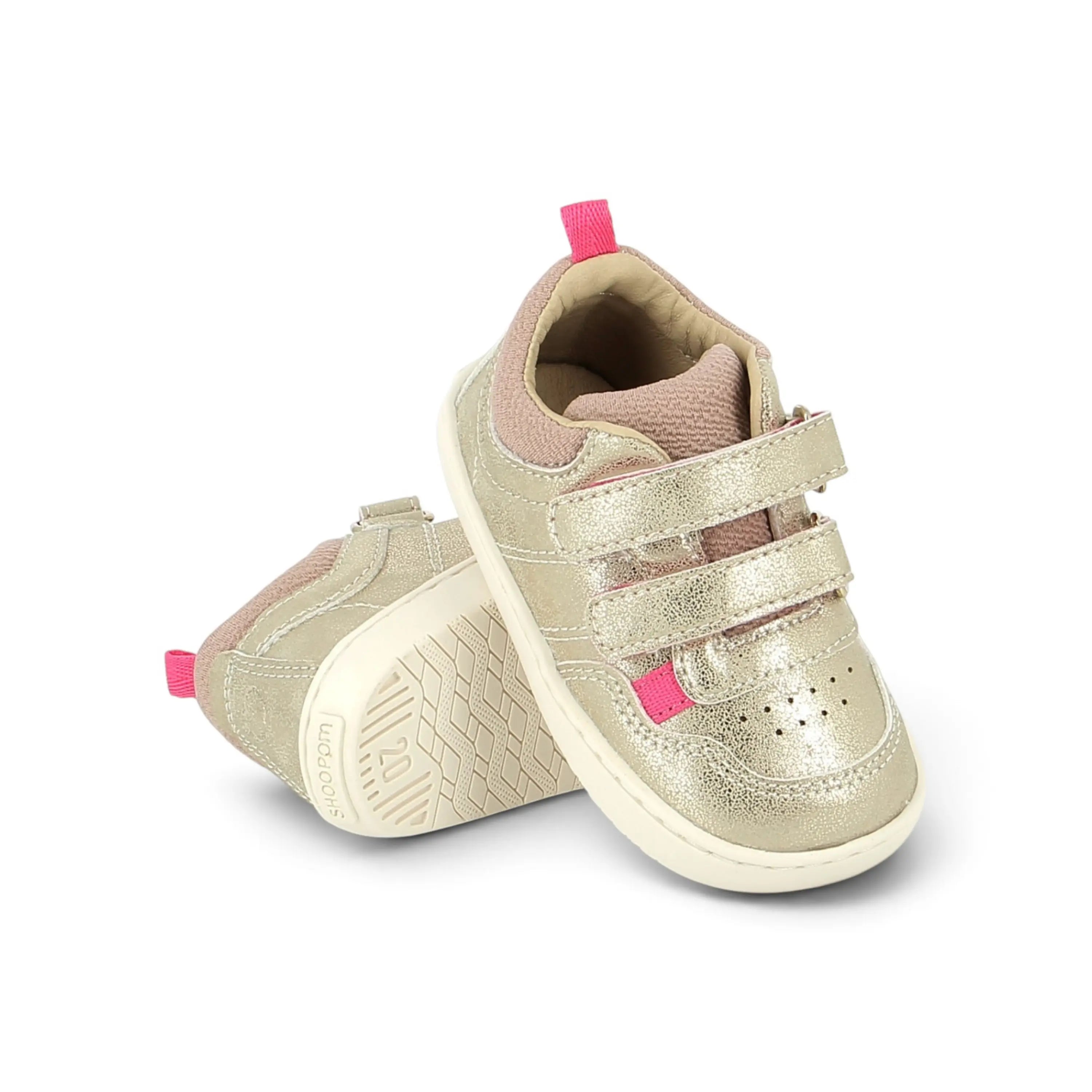 SHOO POM Baskets Barefoot Tooties Easy Pur Laminato Platine ma petite pointure 