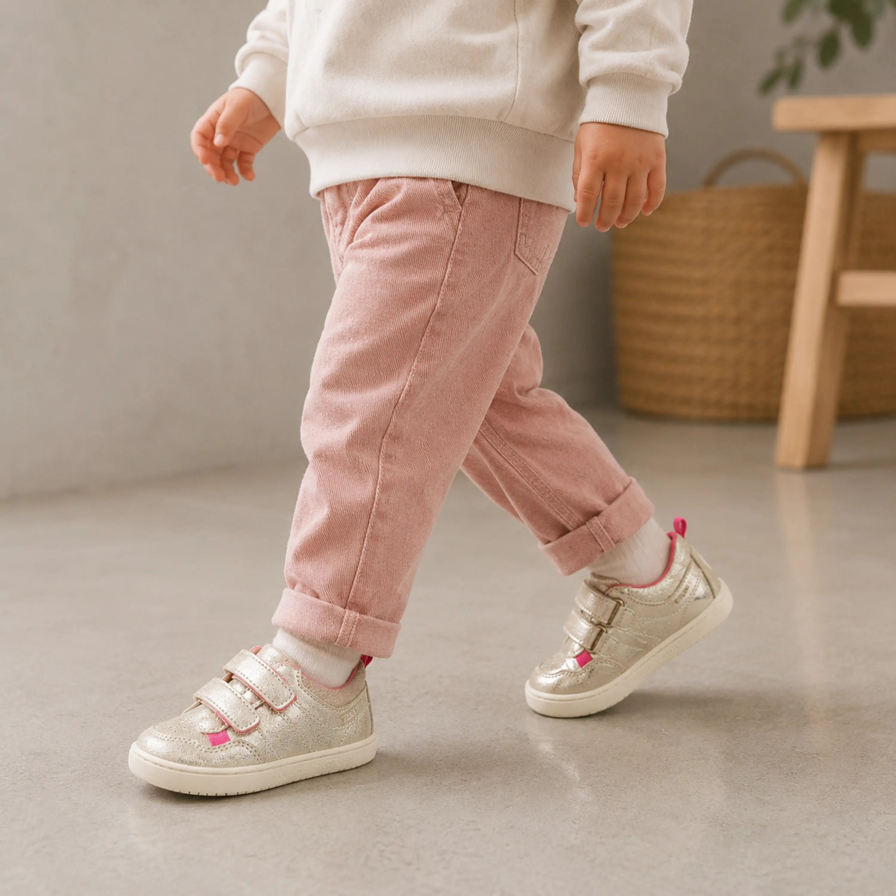 SHOO POM Baskets Barefoot Tooties Easy Pur Laminato Platine ma petite pointure 