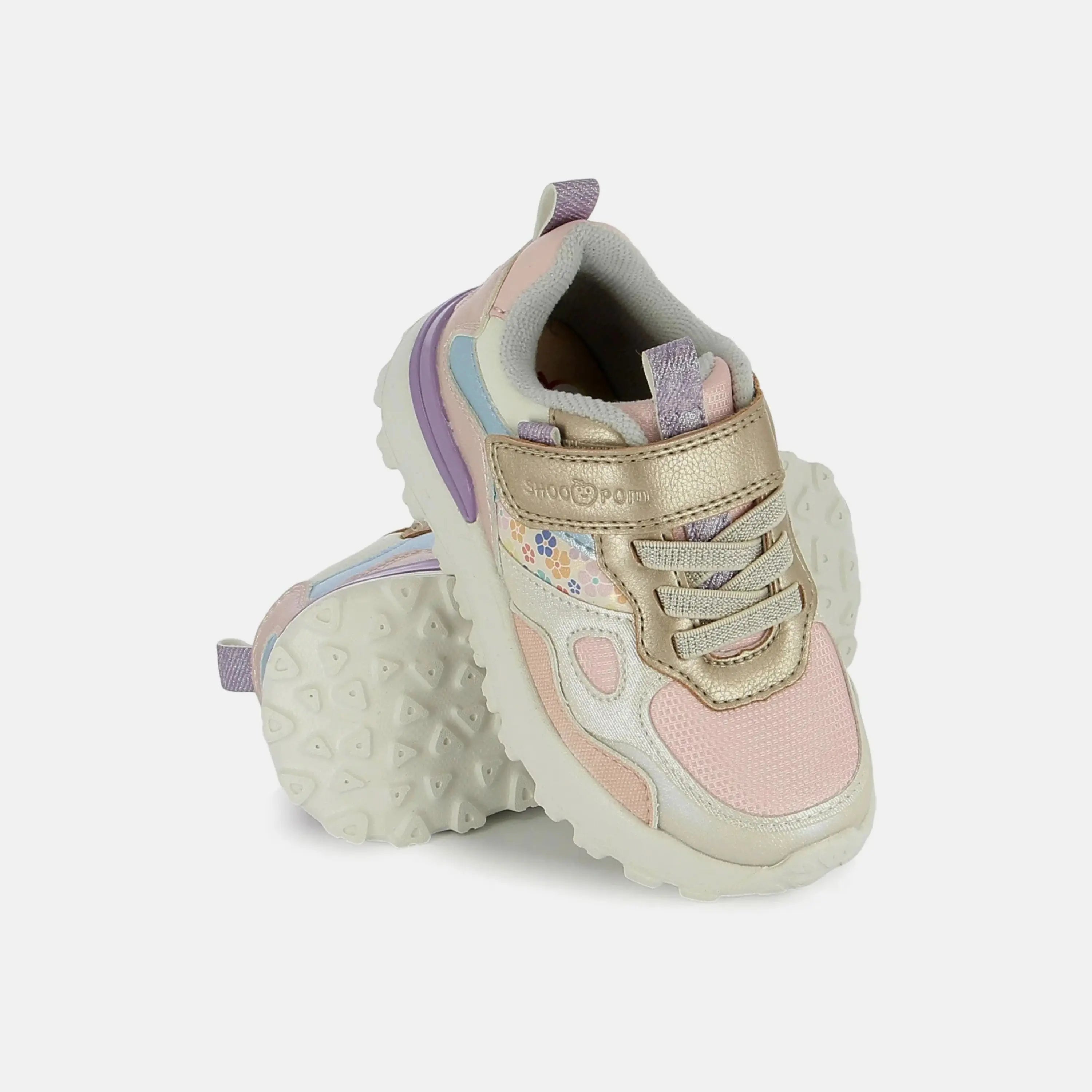 SHOO POM Baskets Joggy Scratch Nacre Poudre ma petite pointure 