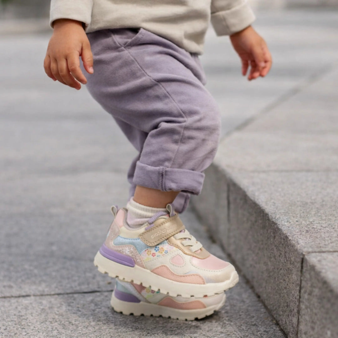 SHOO POM Baskets Joggy Scratch Nacre Poudre ma petite pointure 