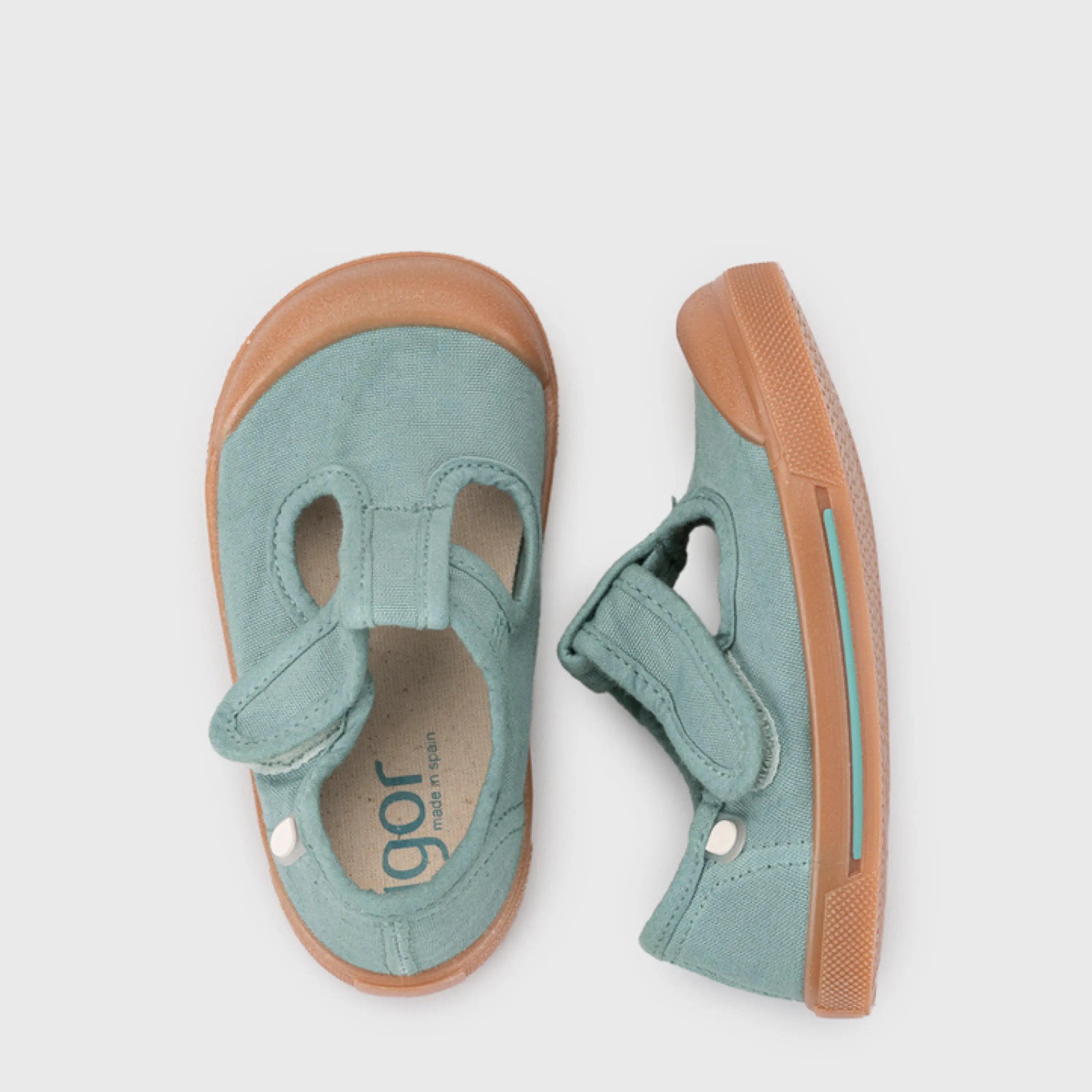 IGOR Baskets en toile Barefoot Canvas Pepito Caramelo Nuevo Matcha ma petite pointure 