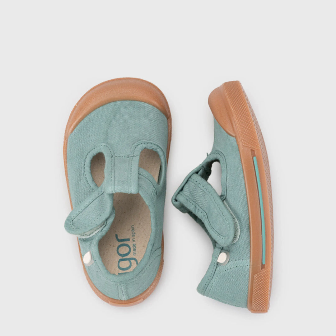 IGOR Baskets en toile Barefoot Canvas Pepito Caramelo Nuevo Matcha ma petite pointure 