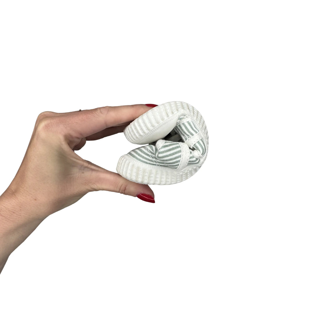 TARTINE ET CHOCOLAT Baskets en toile T&C 14 Easy Stripes Sauge ma petite pointure 