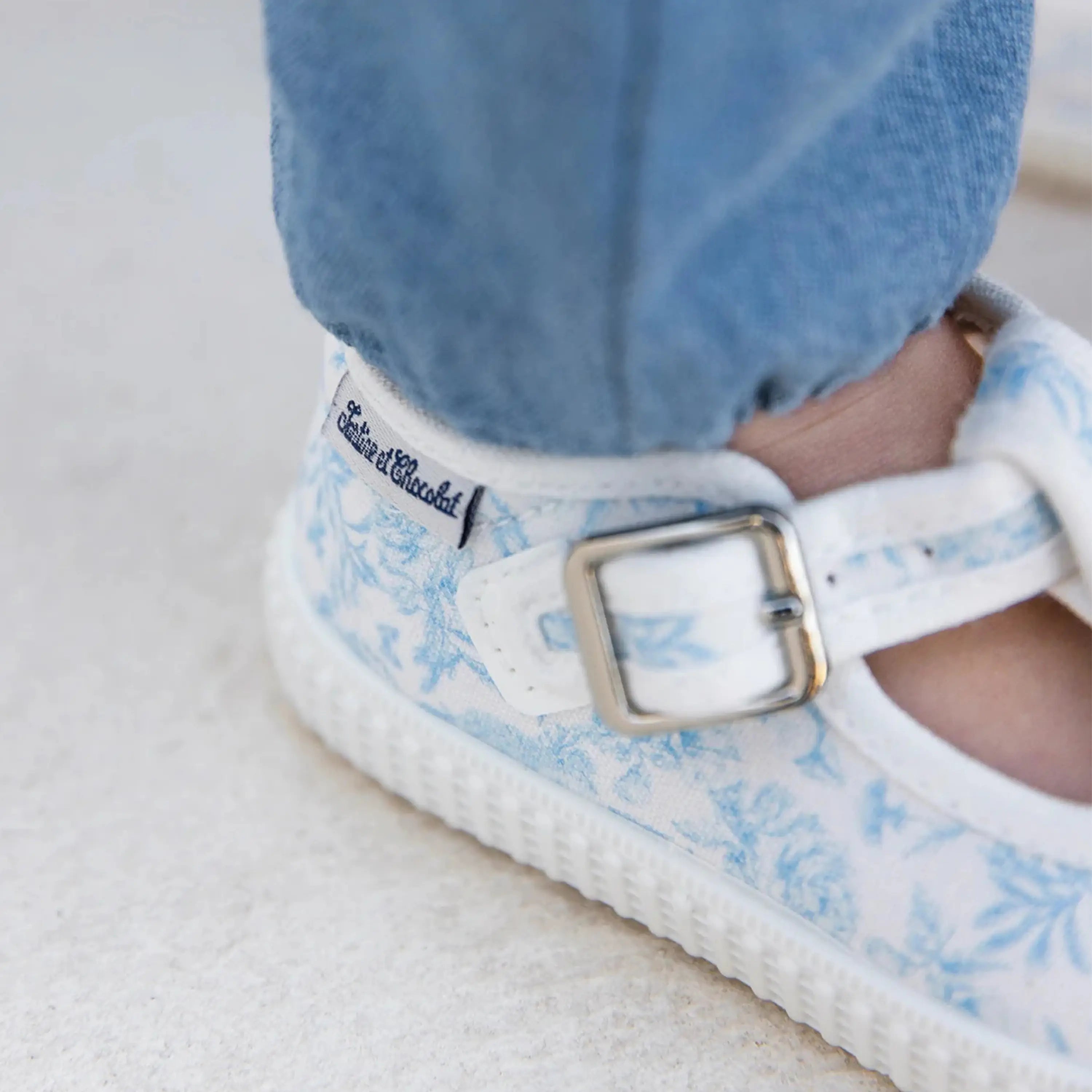 TARTINE ET CHOCOLAT Baskets en toile T&C 14 Babies Jouy Ciel ma petite pointure 