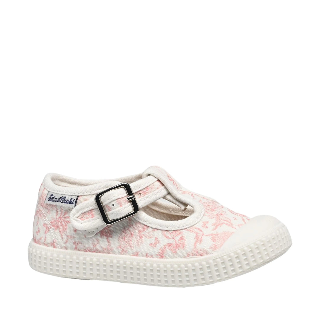 TARTINE ET CHOCOLAT Baskets en toile T&C 14 Babies Jouy Rose ma petite pointure 