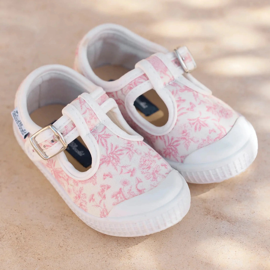 TARTINE ET CHOCOLAT Baskets en toile T&C 14 Babies Jouy Rose ma petite pointure 