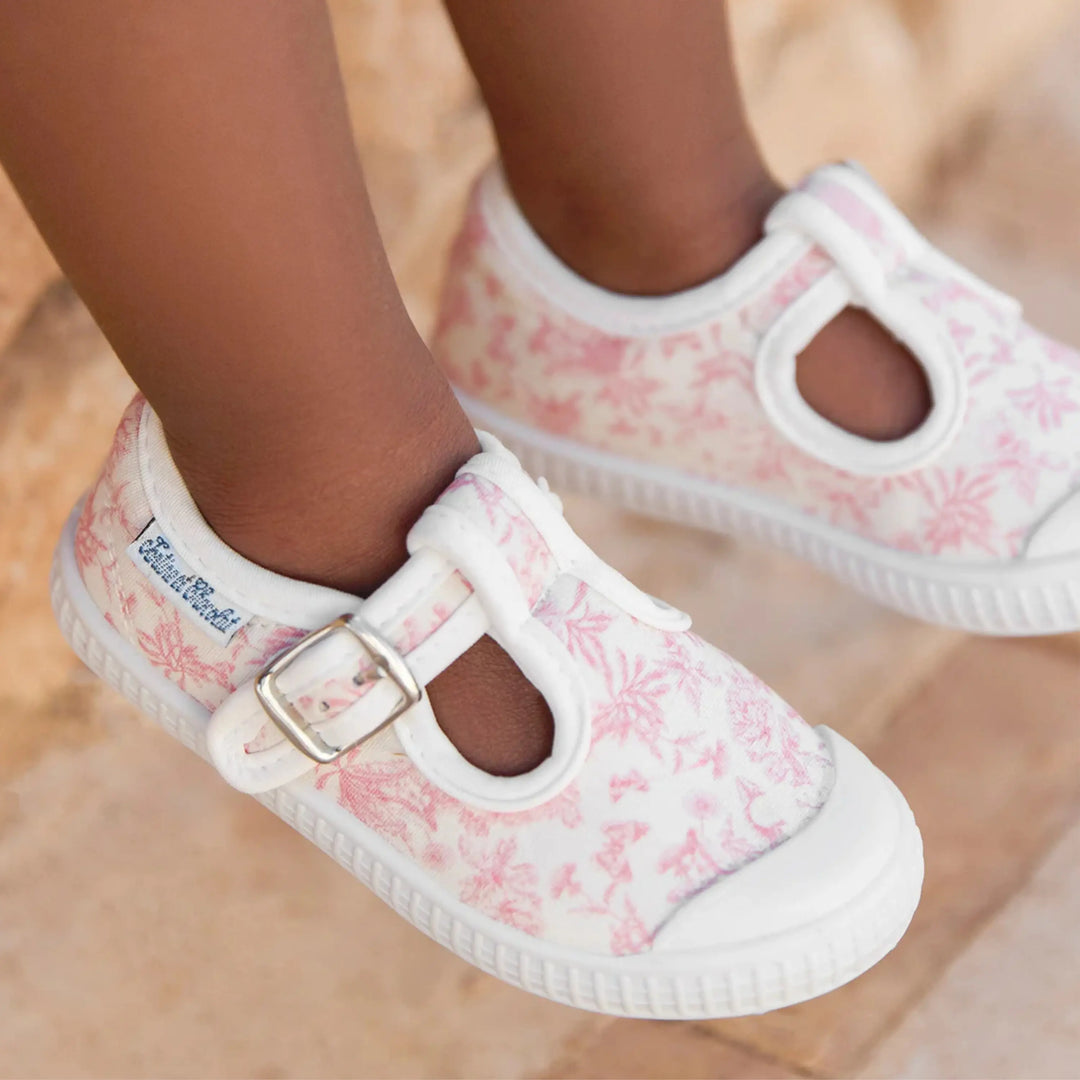 TARTINE ET CHOCOLAT Baskets en toile T&C 14 Babies Jouy Rose ma petite pointure 