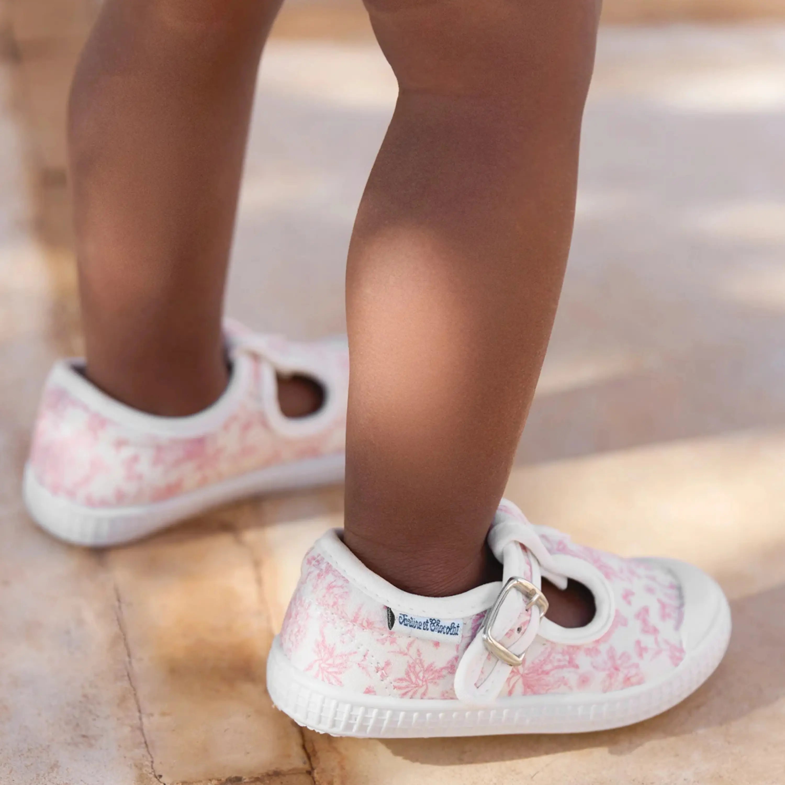 TARTINE ET CHOCOLAT Baskets en toile T&C 14 Babies Jouy Rose ma petite pointure 