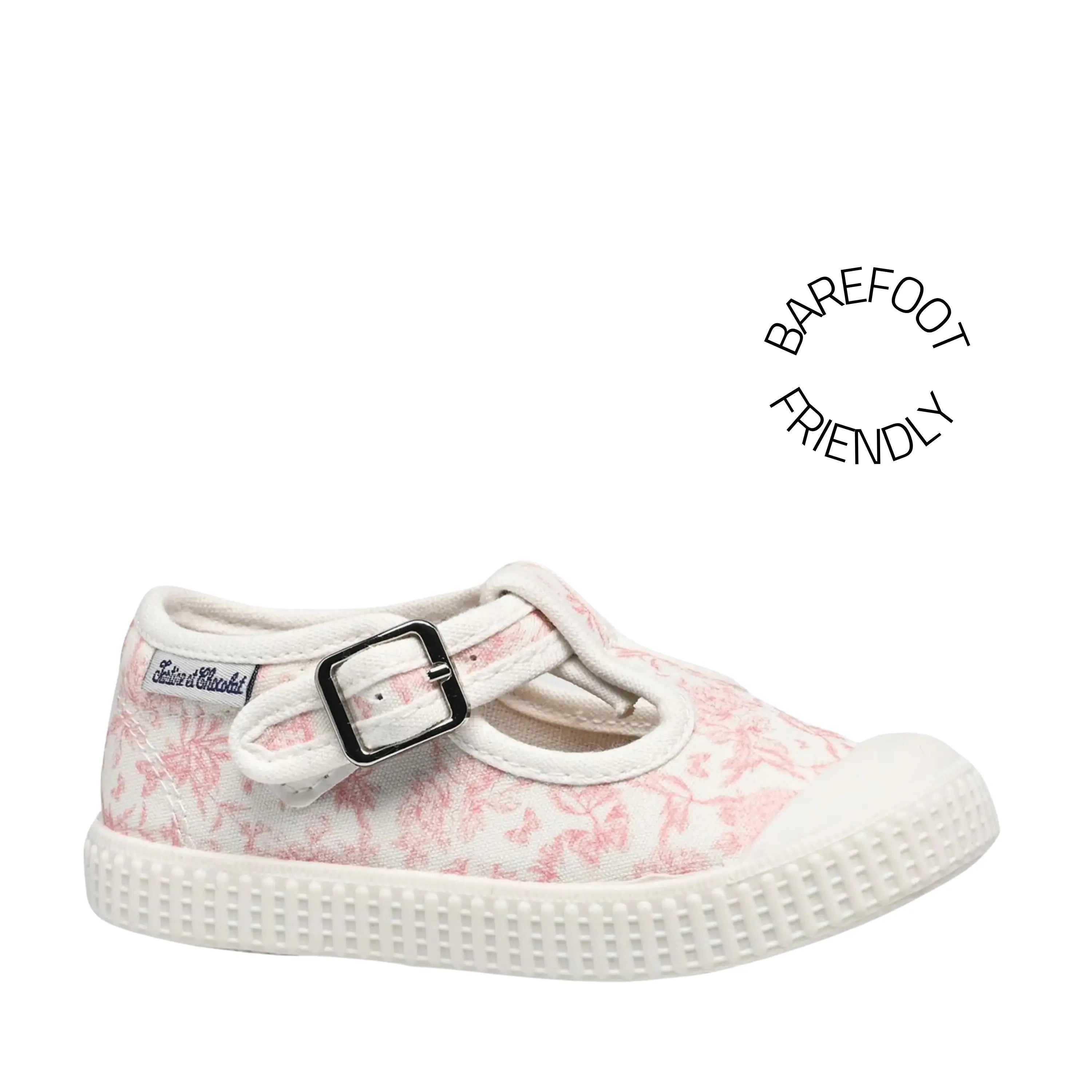 TARTINE ET CHOCOLAT Baskets en toile T&C 14 Babies Jouy Rose ma petite pointure 