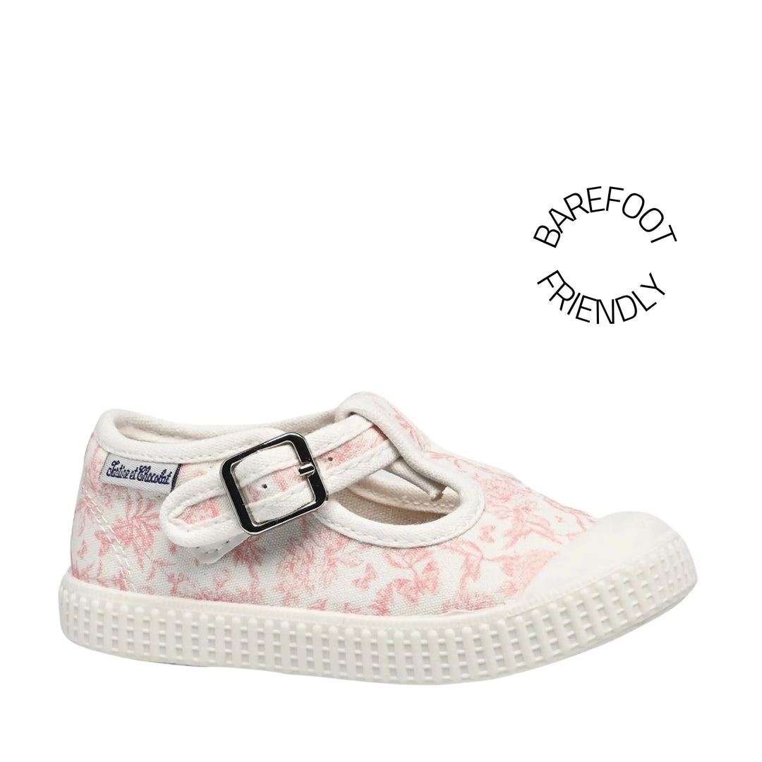 TARTINE ET CHOCOLAT Baskets en toile T&C 14 Babies Jouy Rose ma petite pointure 
