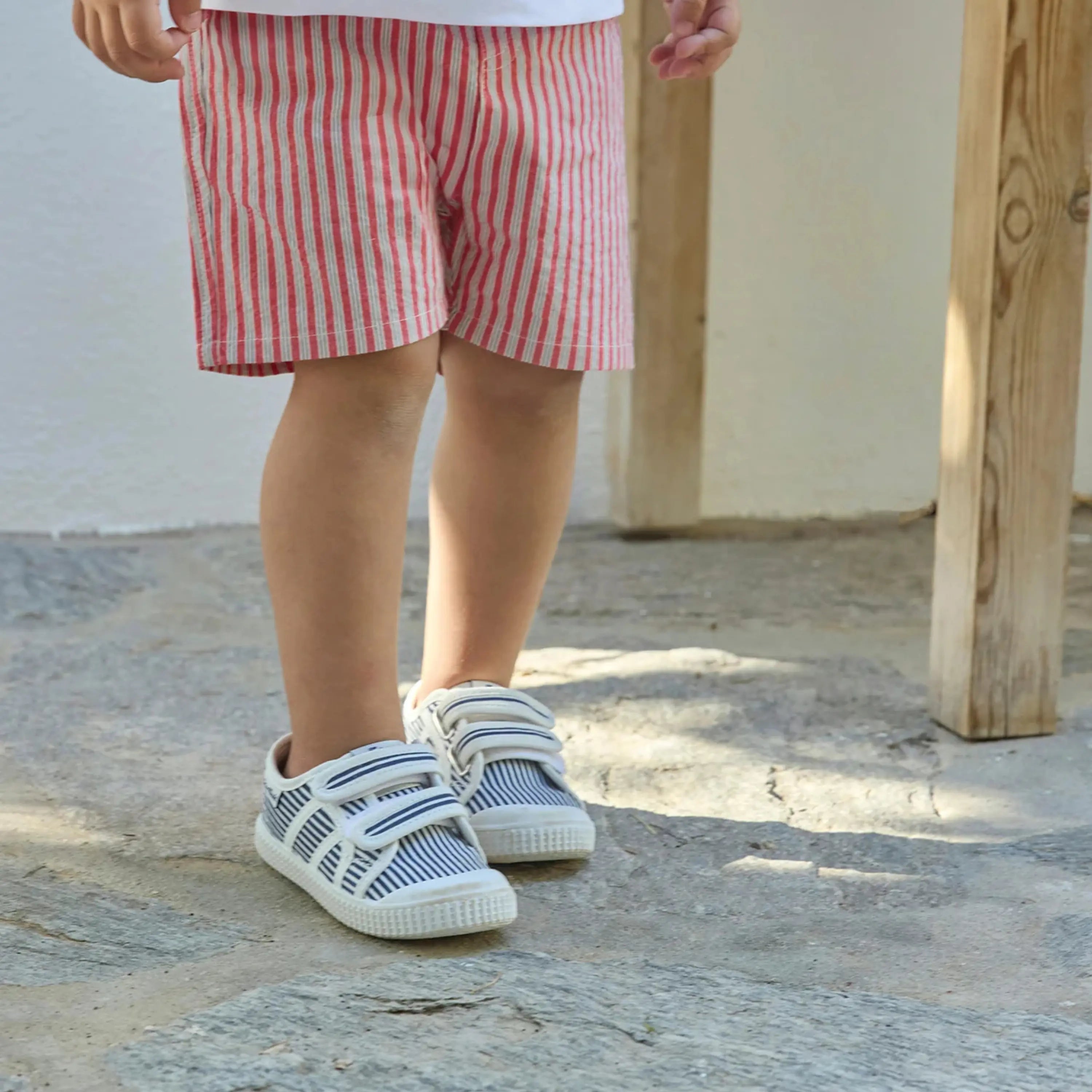 TARTINE ET CHOCOLAT Baskets en toile T&C 14 Easy Stripes Blue ma petite pointure 