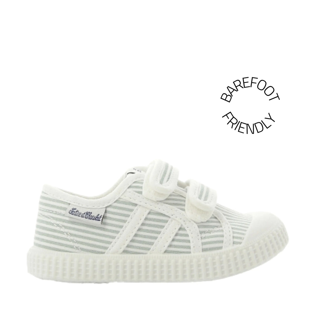 TARTINE ET CHOCOLAT Baskets en toile T&C 14 Easy Stripes Sauge ma petite pointure 