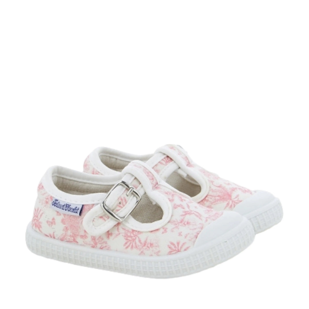 baskets en toile T&C 14 Babies Jouy Rose de Tartine et Chocolat