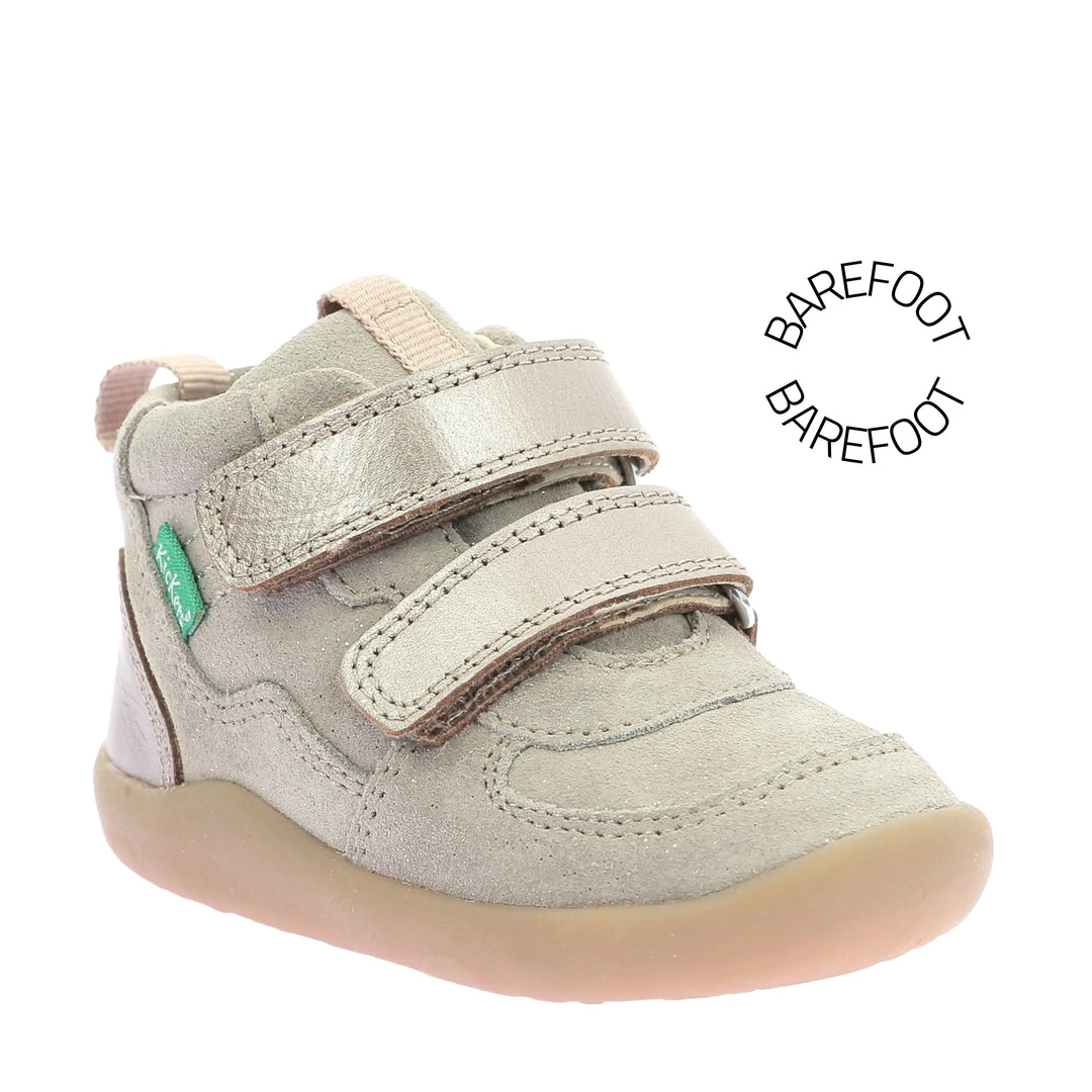 KICKERS Bottillons Barefoot Kickfresho Beige Champagne ma petite pointure 