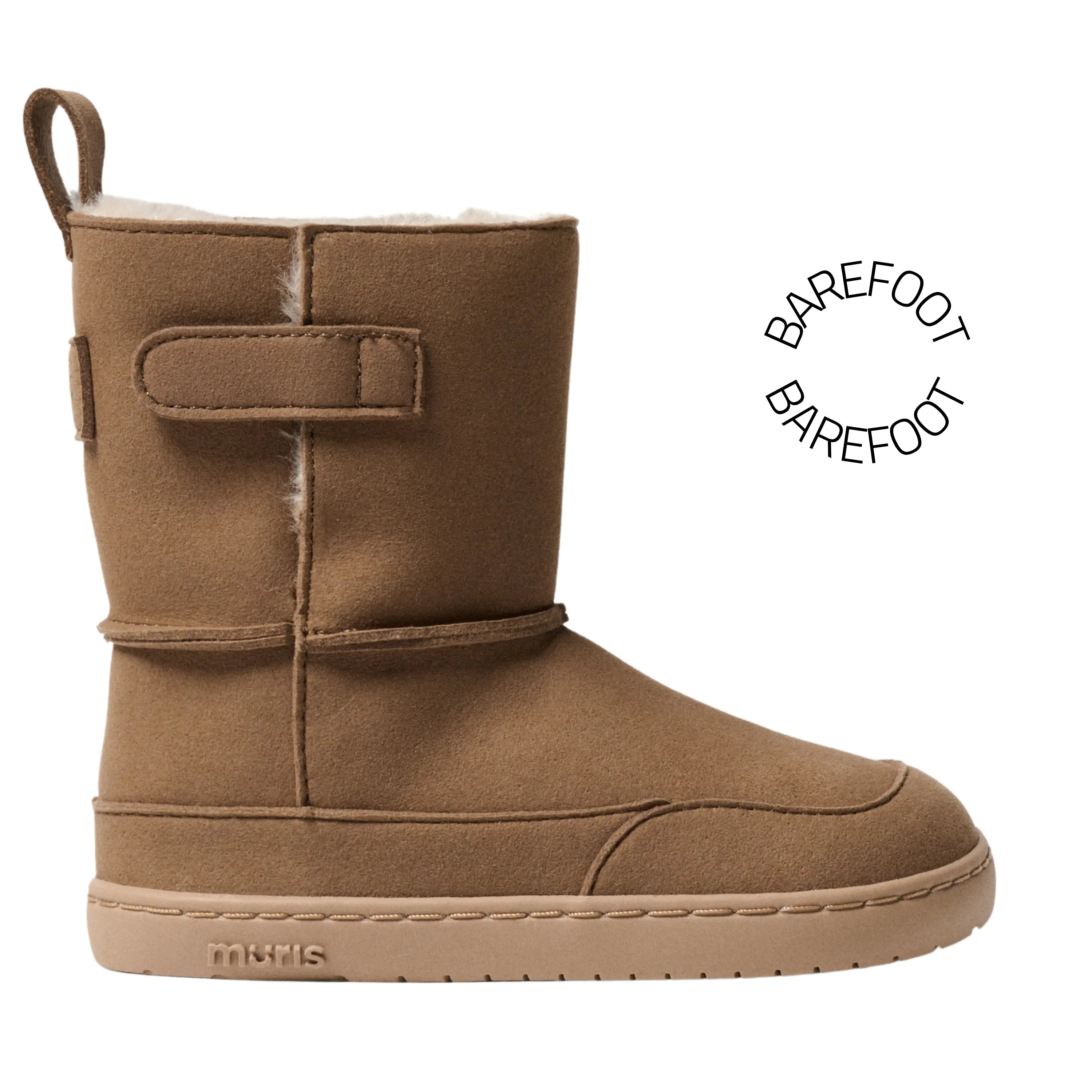 MURIS Bottes Barefoot Fourrées Siberia Mini Bark Brown ma petite pointure 