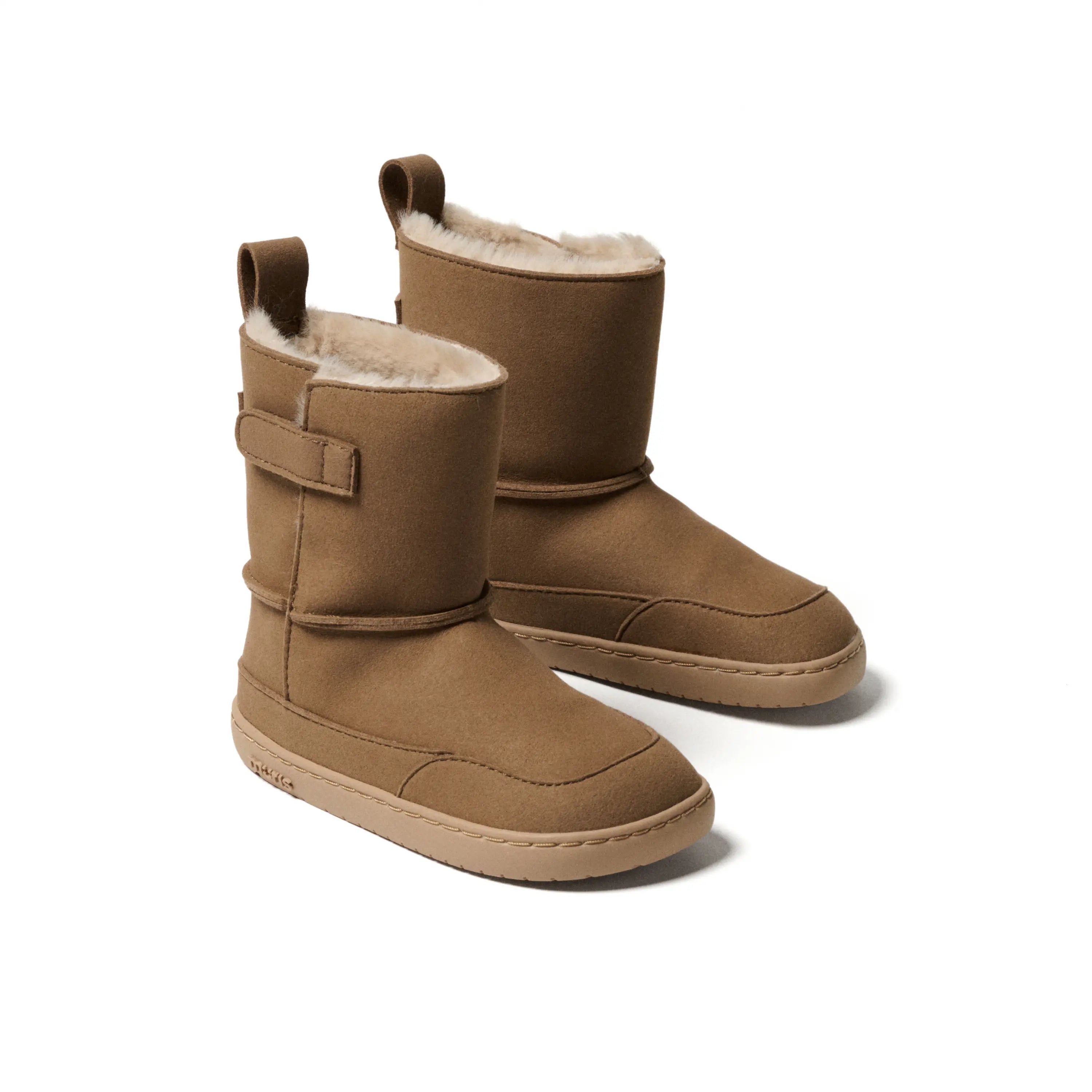 MURIS Bottes Barefoot Fourrées Siberia Mini Bark Brown ma petite pointure 