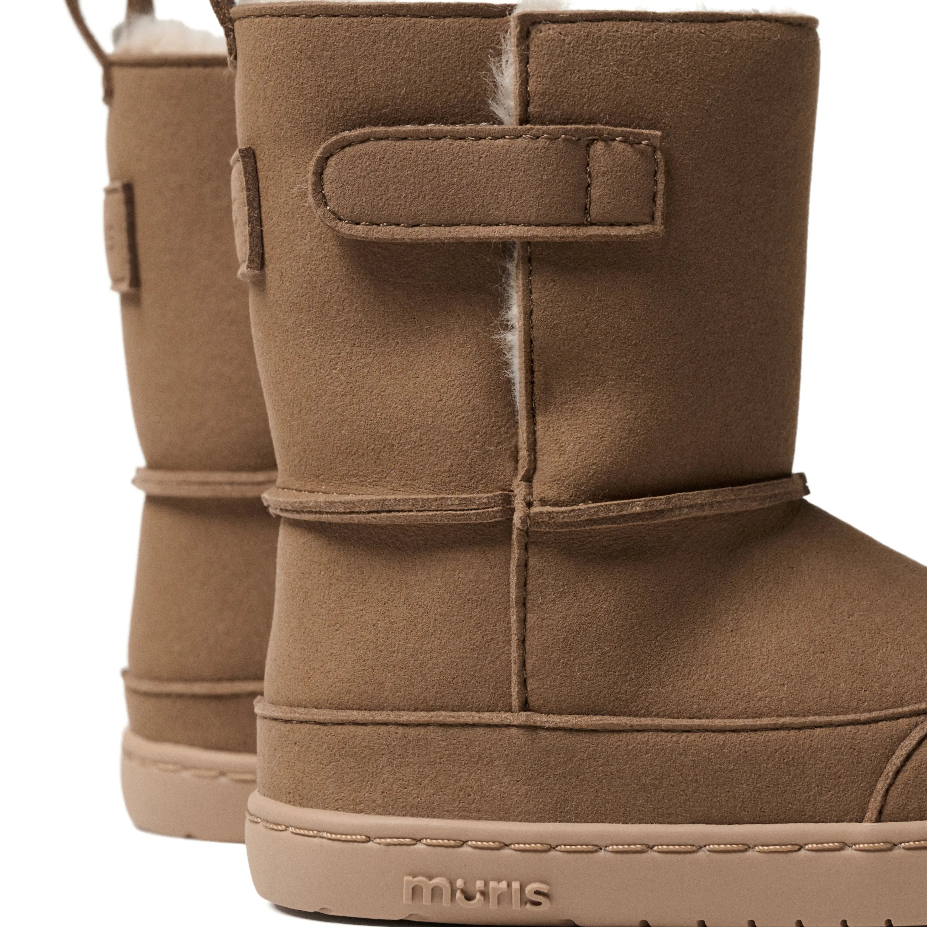 MURIS Bottes Barefoot Fourrées Siberia Mini Bark Brown ma petite pointure 