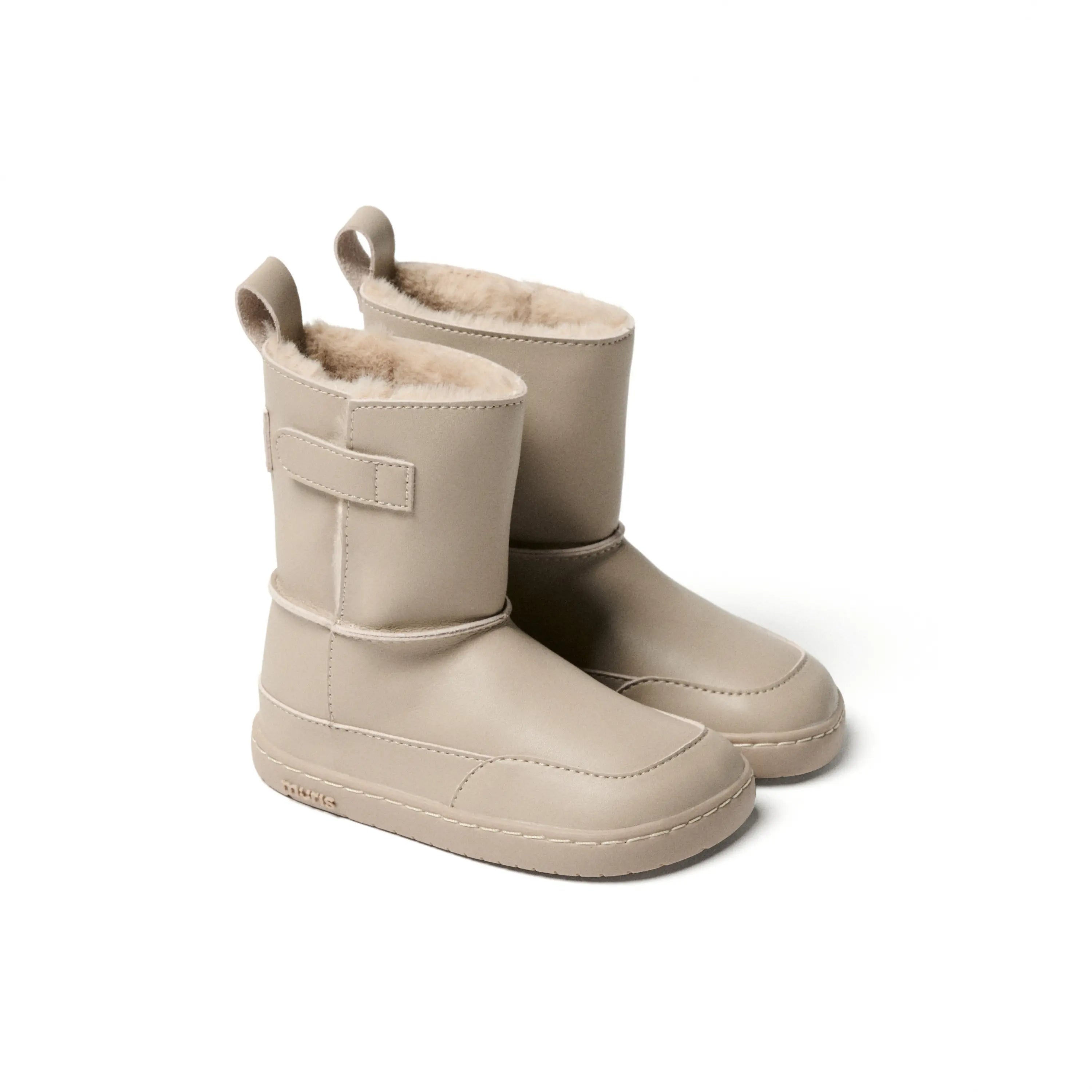 MURIS Bottes Barefoot Fourrées Siberia Mini Warm Taupe ma petite pointure 